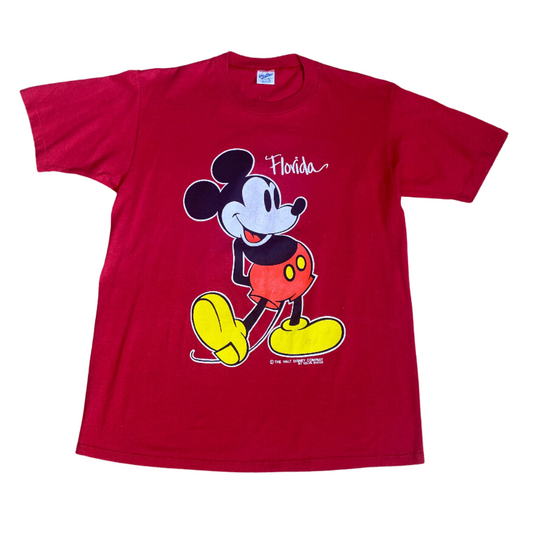 1980s Florida Mickey Mouse Graphic T-Shirt by Velva Sheen