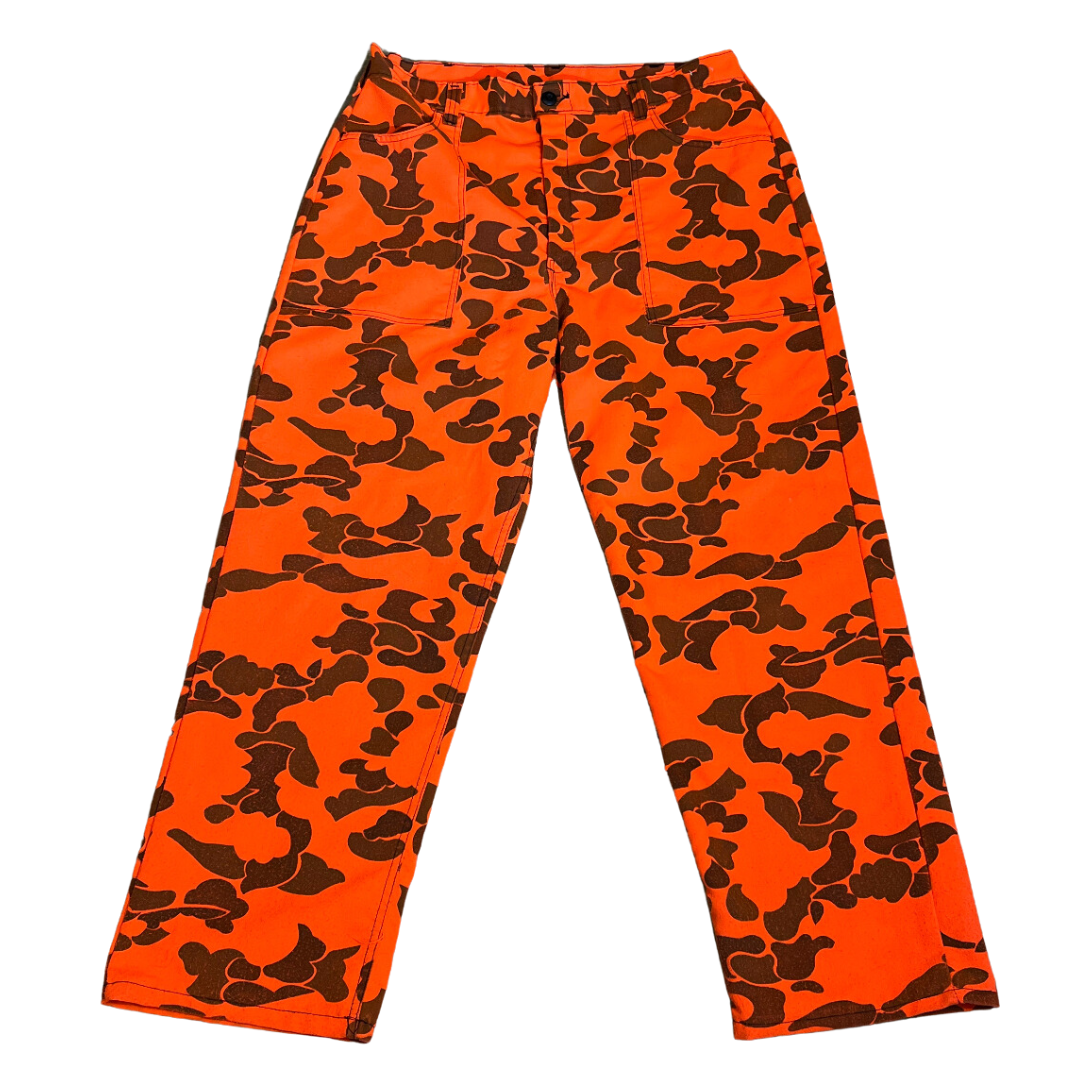 1970s-1980s Blaze Orange Camo Pants by Ranger