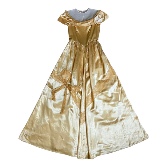 1950s Beauty & The Beast Style Golden Ball Gown