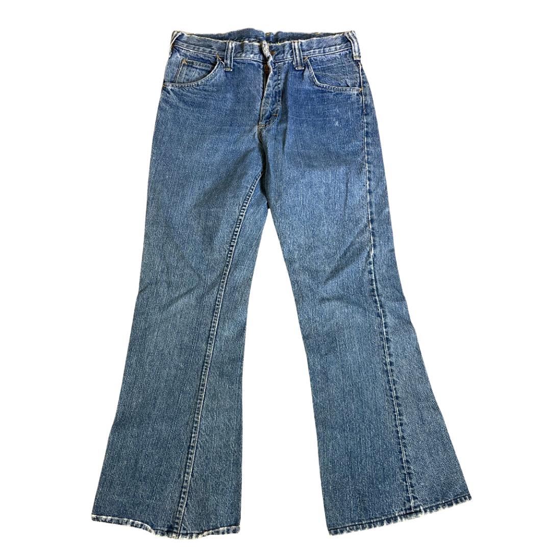 1970s Bellbottom Mid-Wash Denim Jeans by Lee