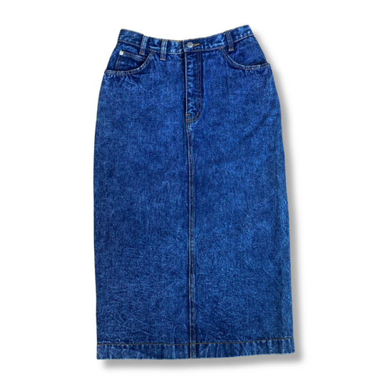 Vintage Acid Wash Denim Skirt by JORDACHE Basics