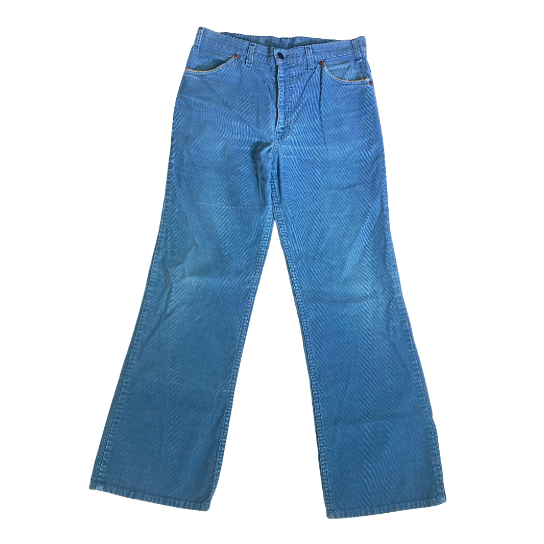 1970s Blue Corduroy White Tab Pants by Levi's