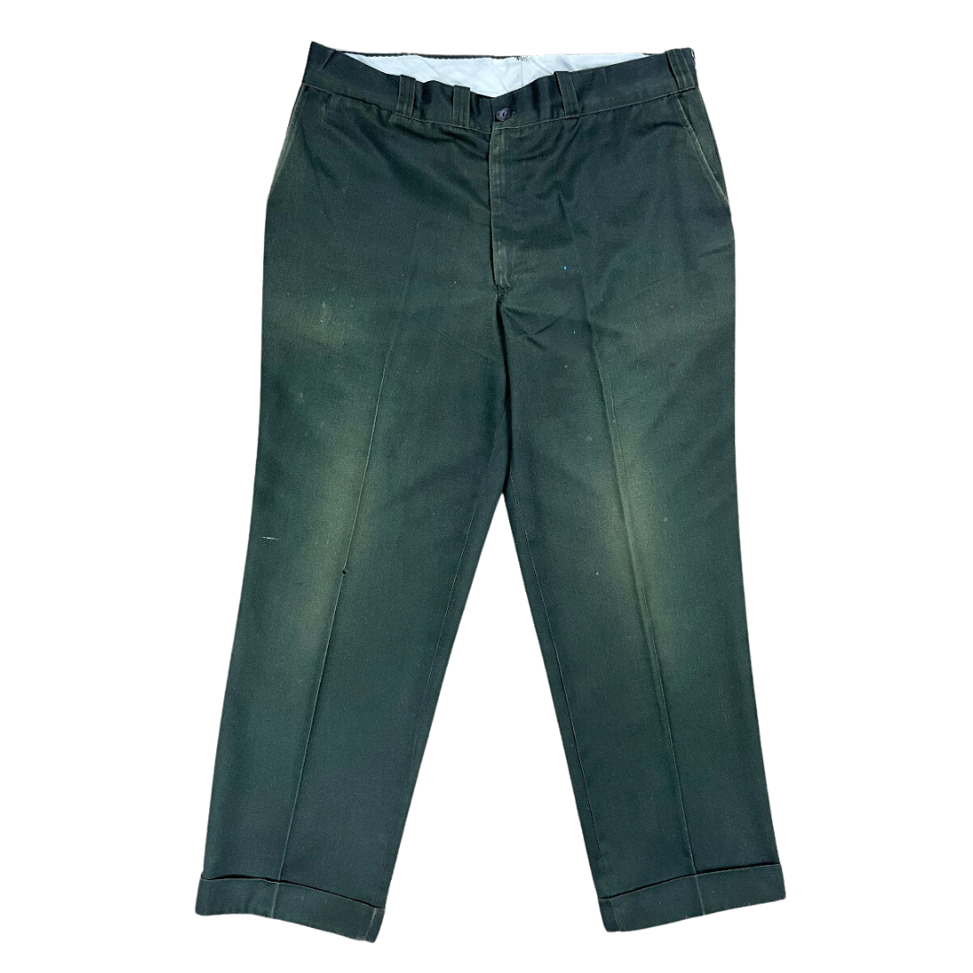 1970s Forest Green Twill Trousers by BIG MAC, JCPenney