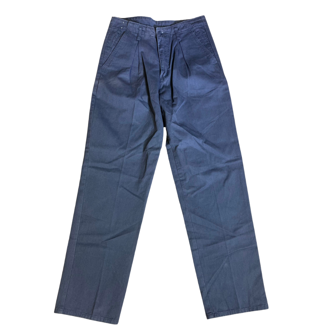 1980s-1990s Pleated Gray Khaki Trousers by Weekends JC Penney