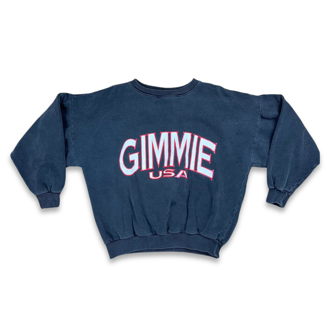 Vintage '90s Sweatshirt by Gimmie USA - Unisex, Made in USA, 100% Cotton, Classic Crew Neck. Perfect for sportswear and casual looks.