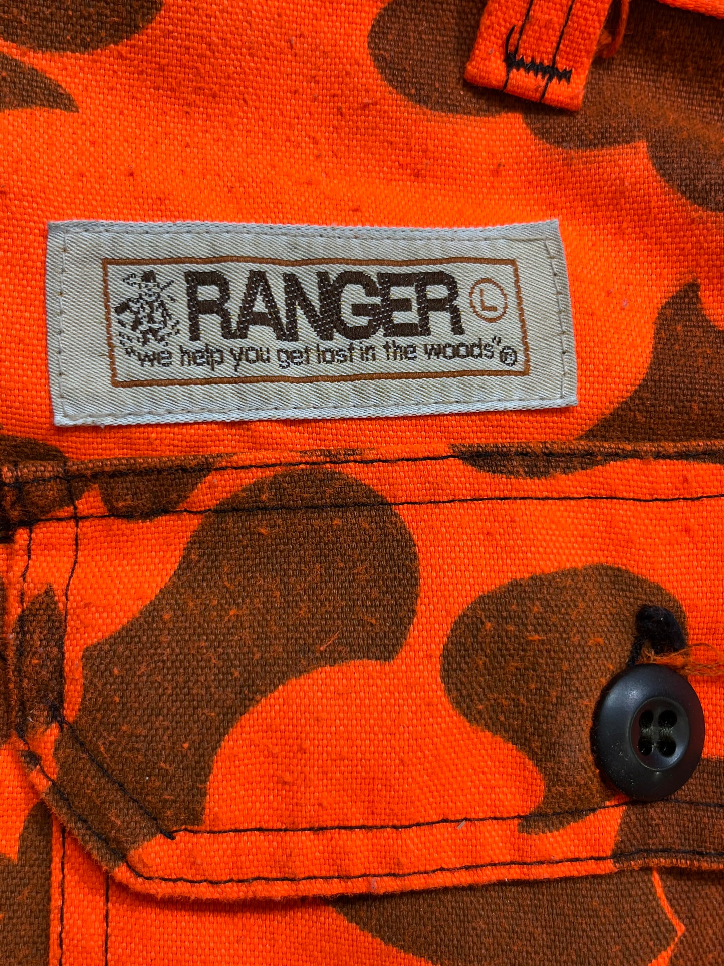 1970s-1980s Blaze Orange Camo Pants by Ranger