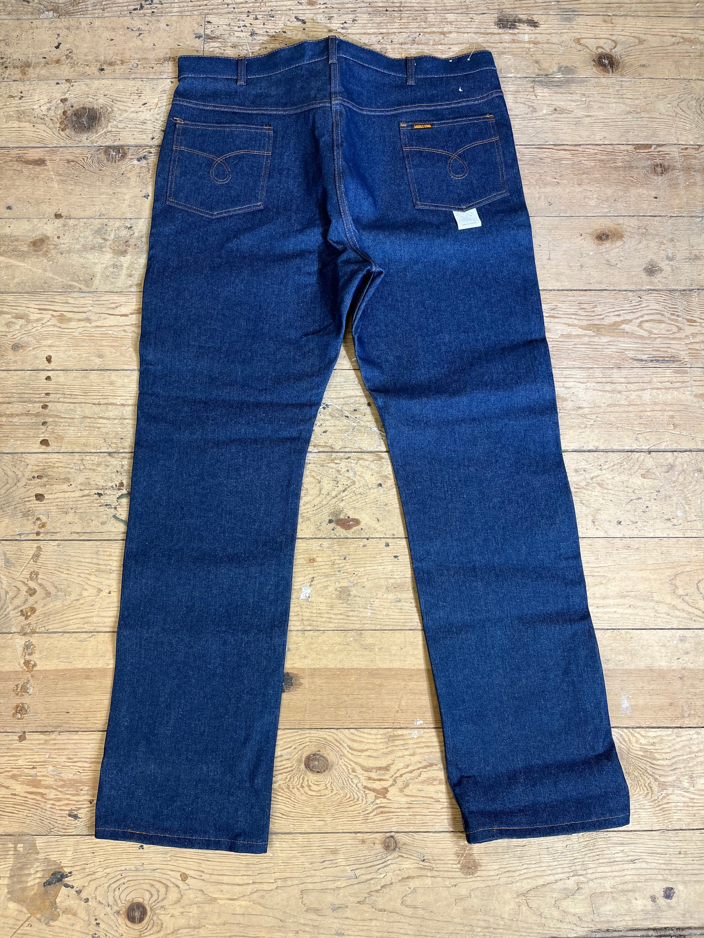 1980s Deadstock Dark Wash Denim Jeans by SADDLE KING