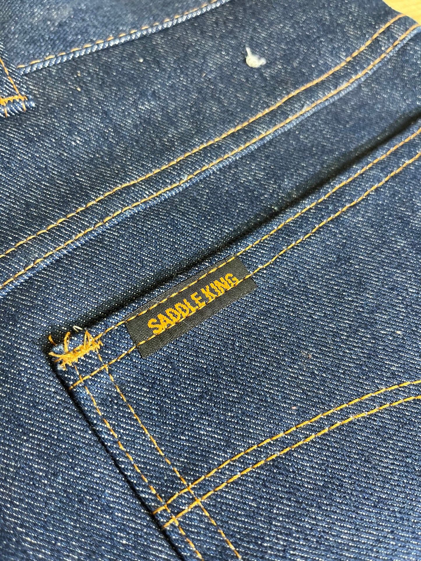 1980s Deadstock Dark Wash Denim Jeans by SADDLE KING