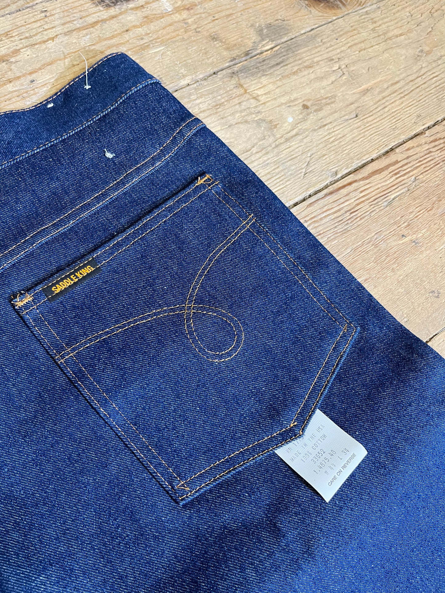 1980s Deadstock Dark Wash Denim Jeans by SADDLE KING