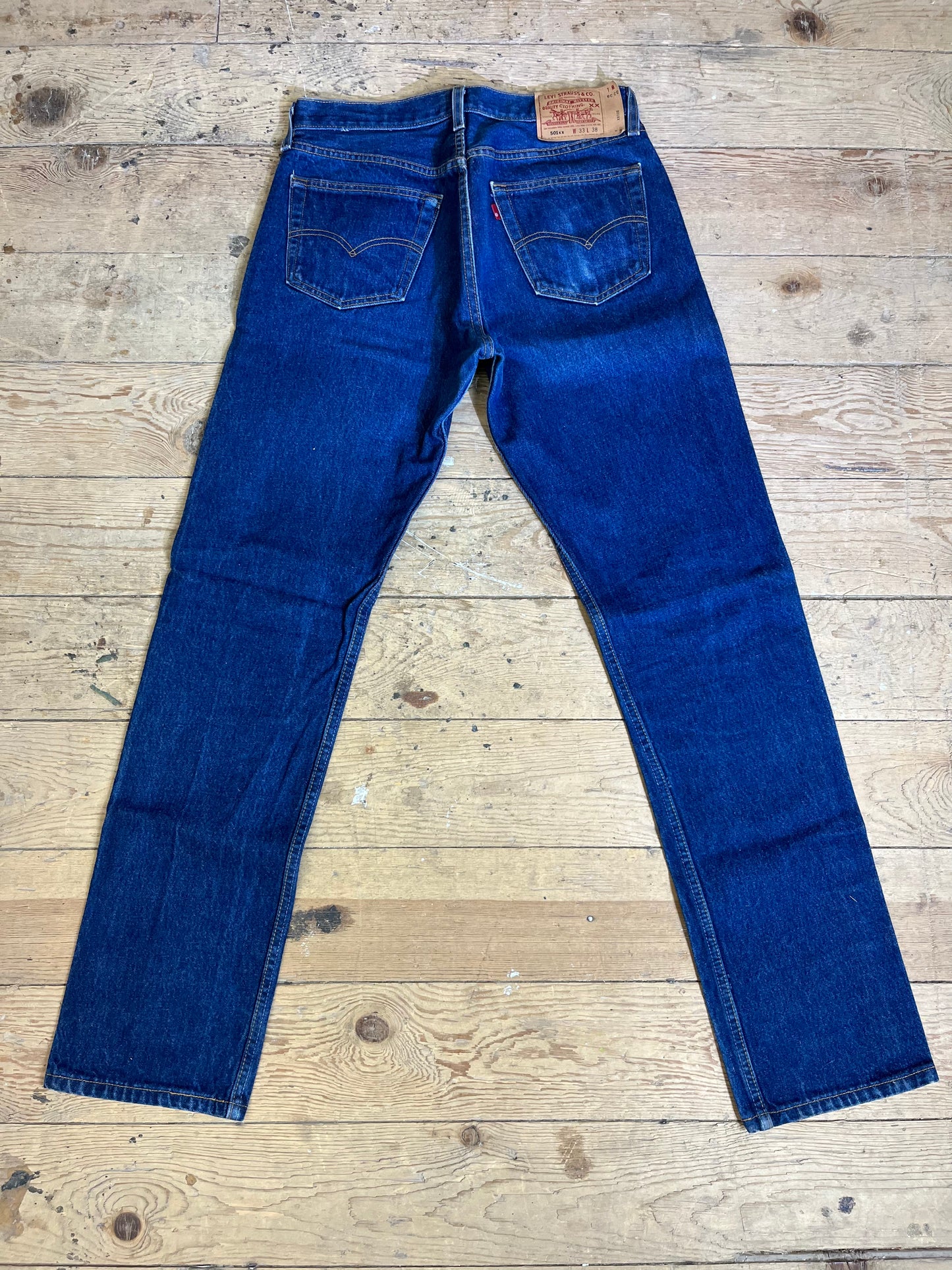 1990s 501XX Dark Wash Denim Jeans by LEVI'S