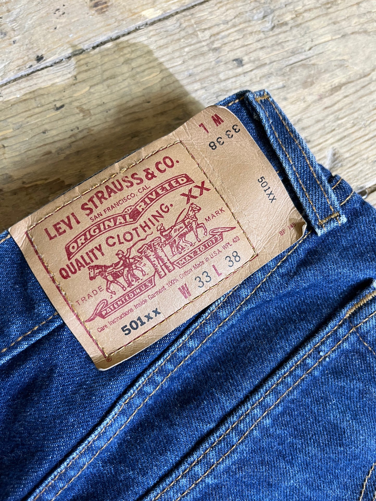 1990s 501XX Dark Wash Denim Jeans by LEVI'S