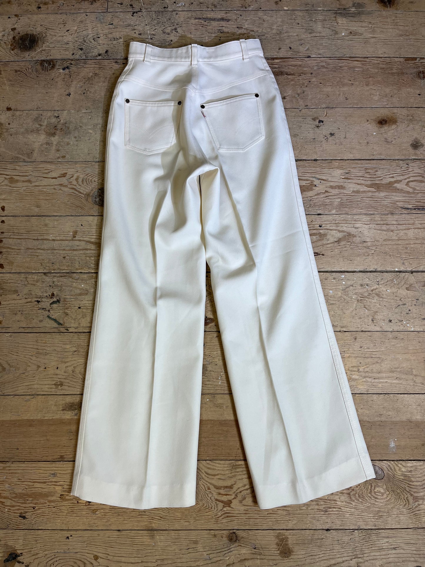 1970s-1980s High Rise White Trousers by LEVI'S