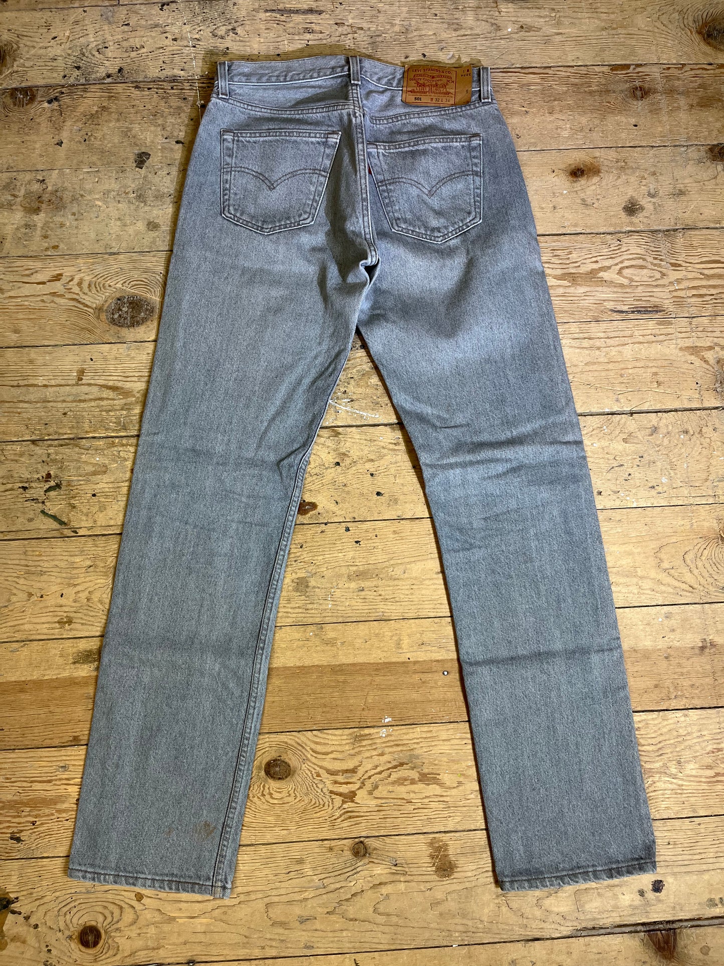 1990s 501 Grey-Wash Denim Jeans by LEVI'S