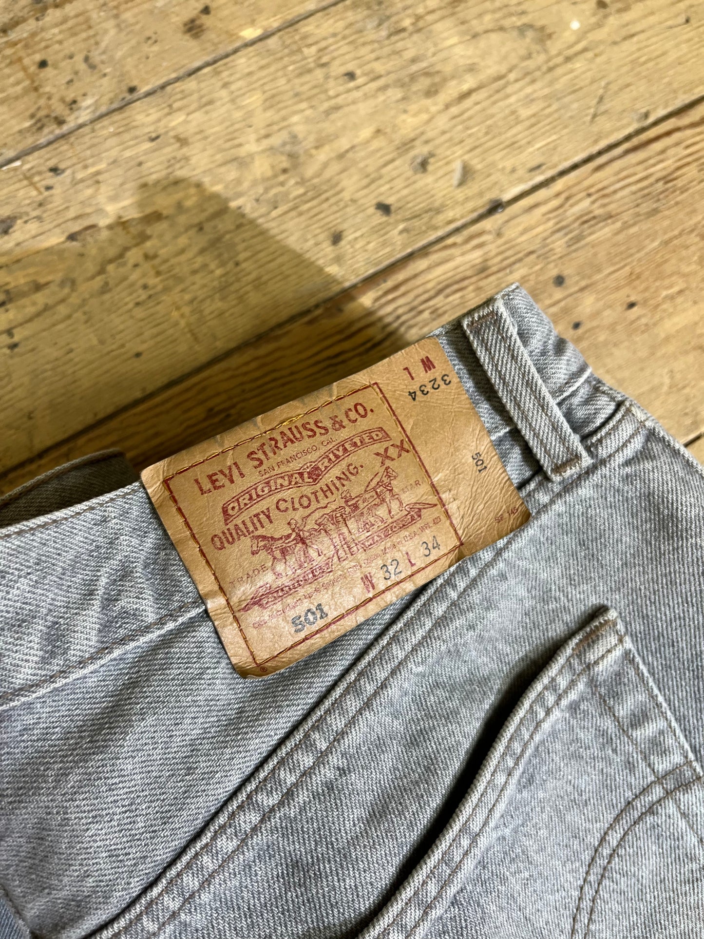 1990s 501 Grey-Wash Denim Jeans by LEVI'S