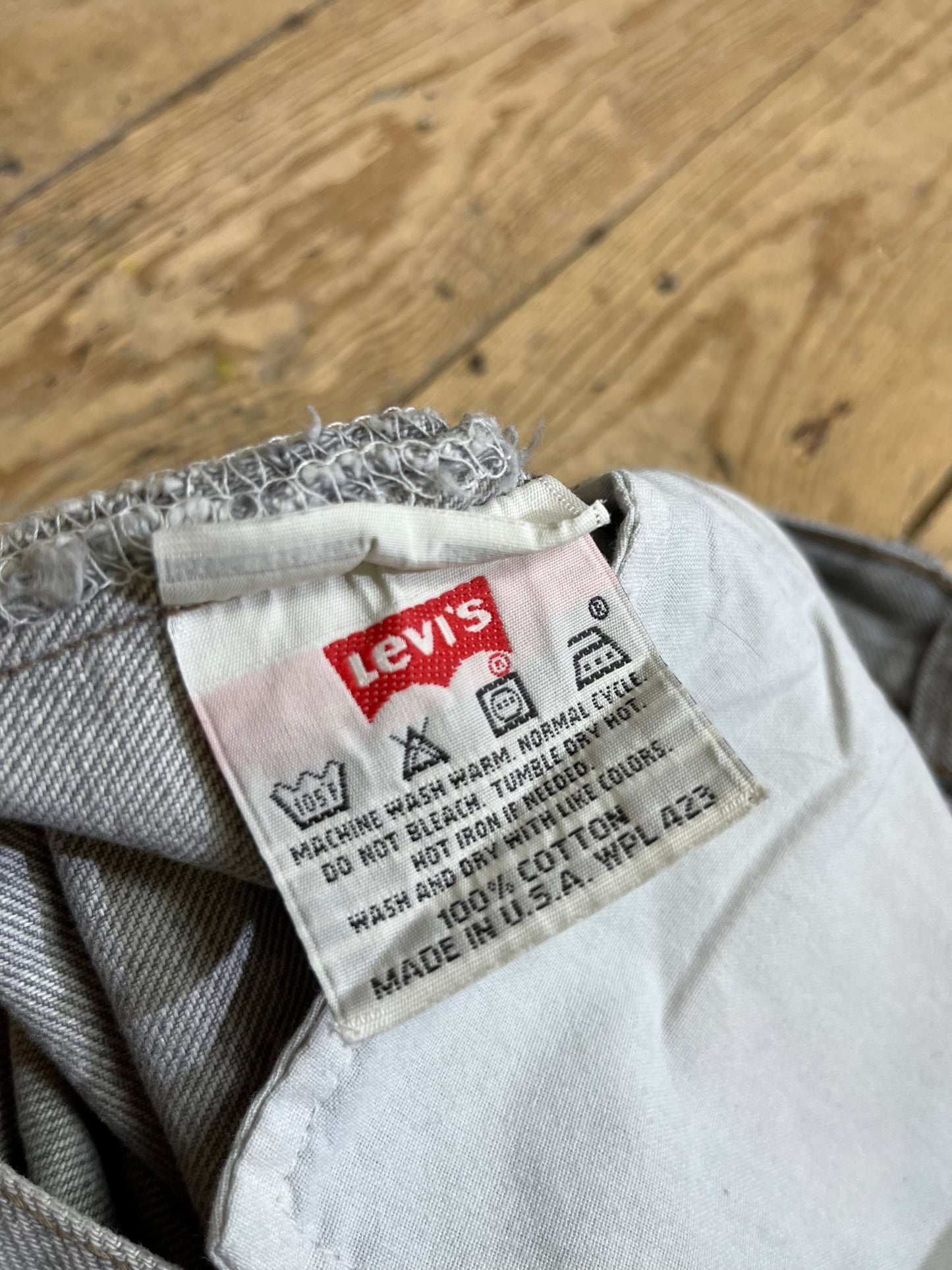 1990s 501 Grey-Wash Denim Jeans by LEVI'S