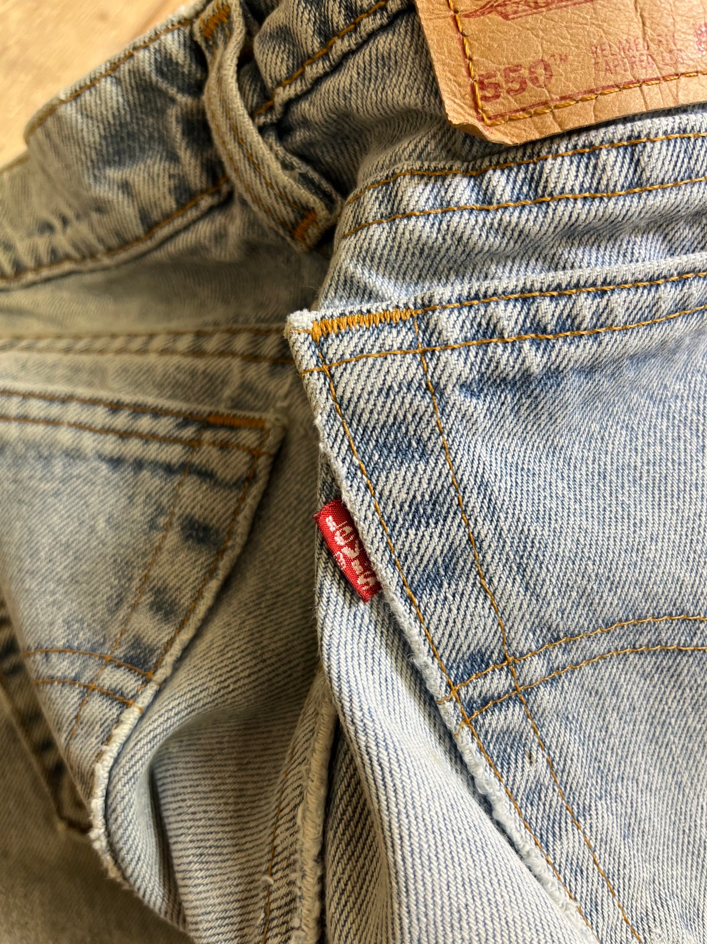 Rare 1980s-1990s 550 Light-Wash Denim Jeans by LEVI'S