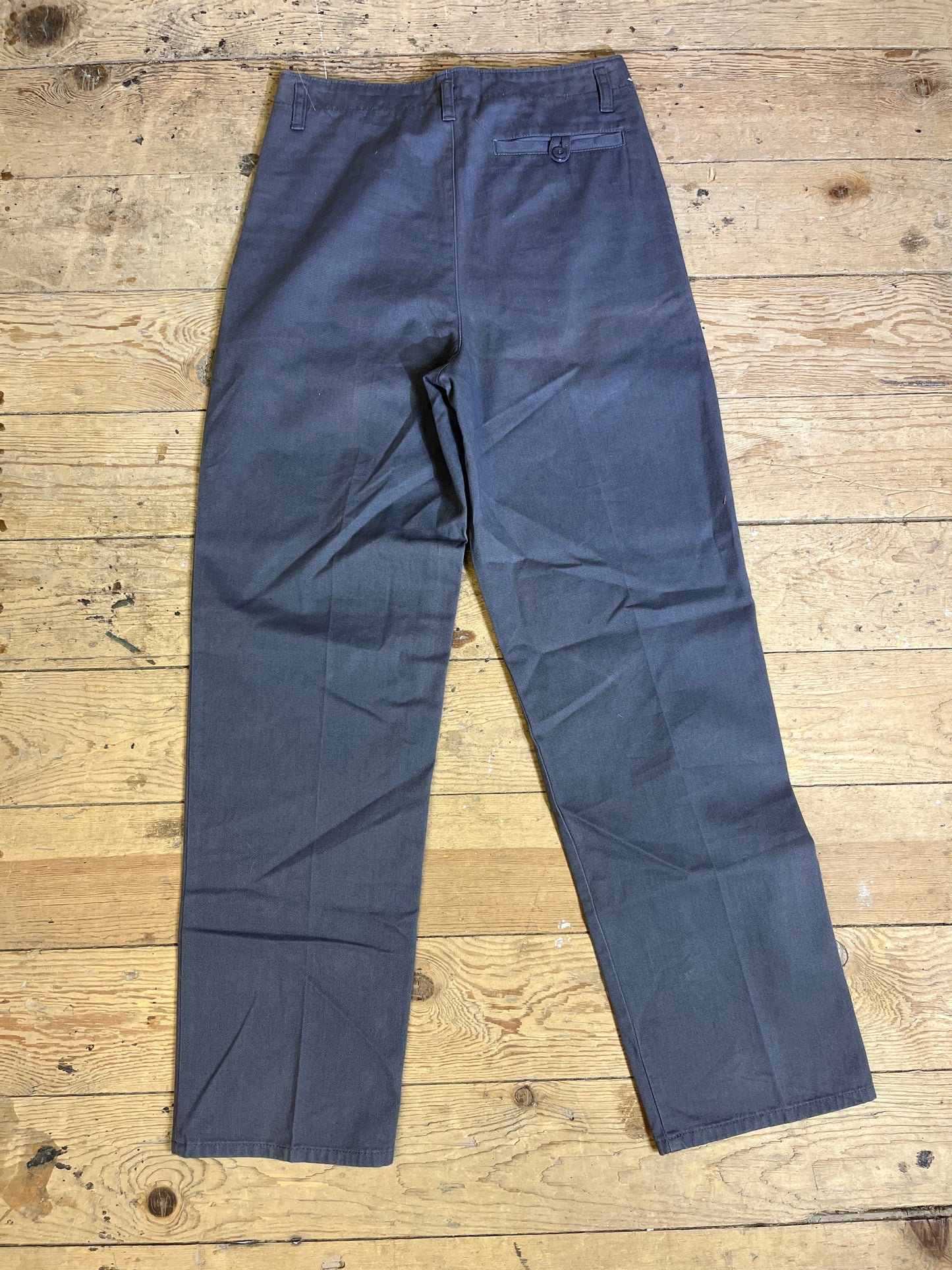 1980s-1990s Pleated Gray Khaki Trousers by Weekends JC Penney