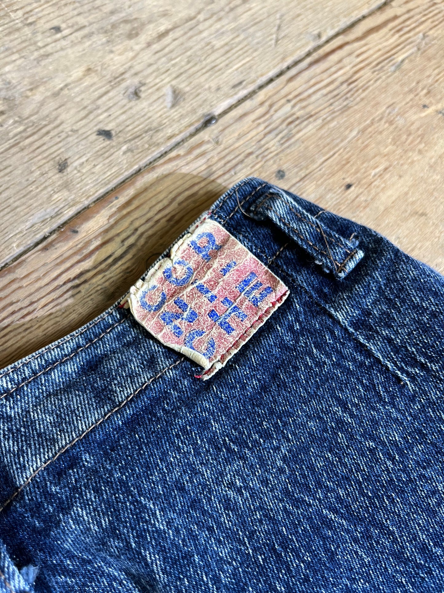 1980s Pleated Acid Wash Denim Jeans by Corniche