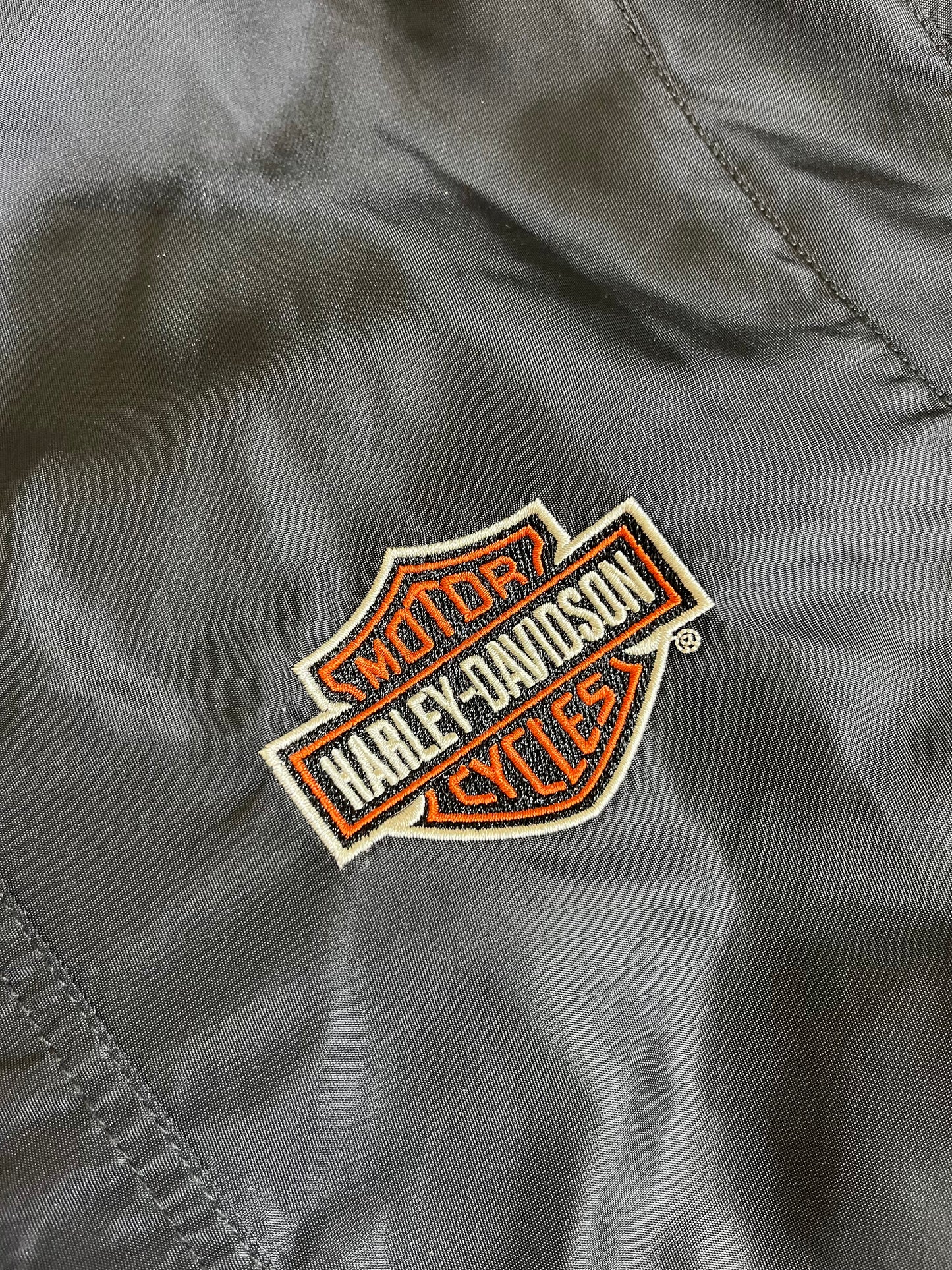 Harley Davidson Flames Zip-Up Bomber Jacket by Harley Davidson Motor Clothes