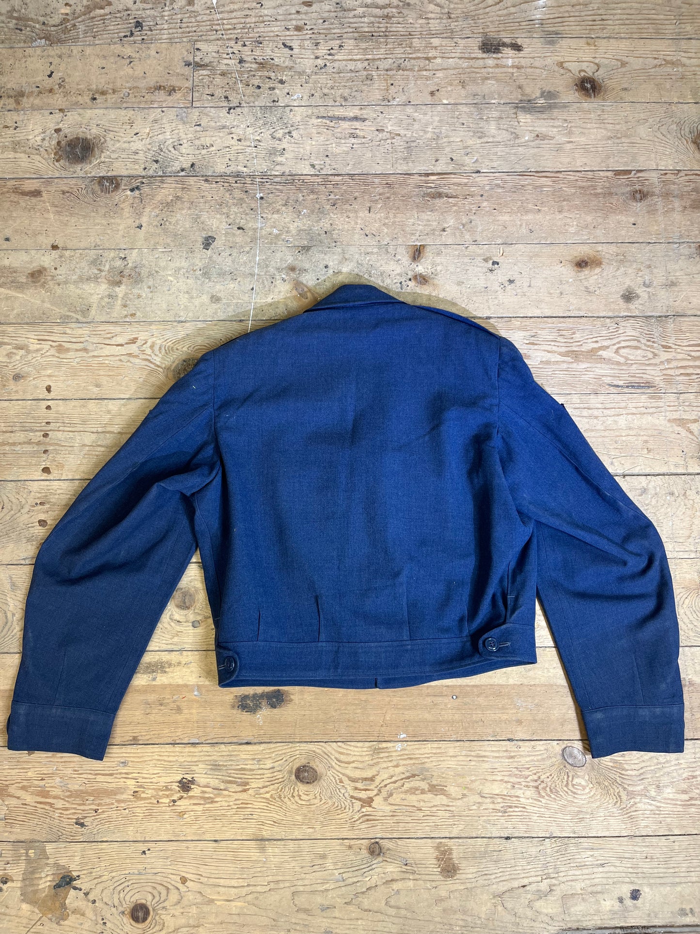 1950s-1960s Blue Wool Air Force Cropped Jacket