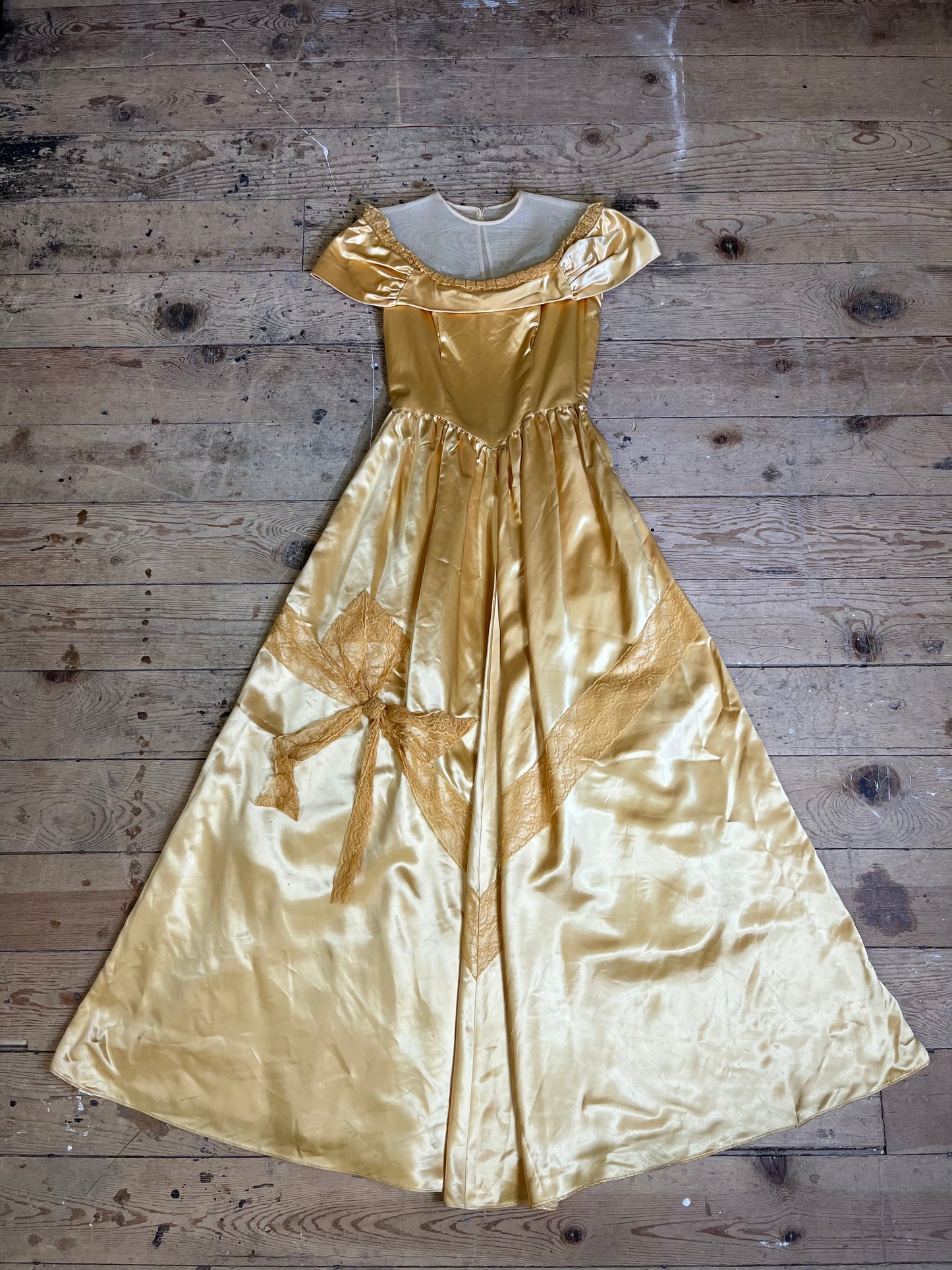 1950s Beauty & The Beast Style Golden Ball Gown