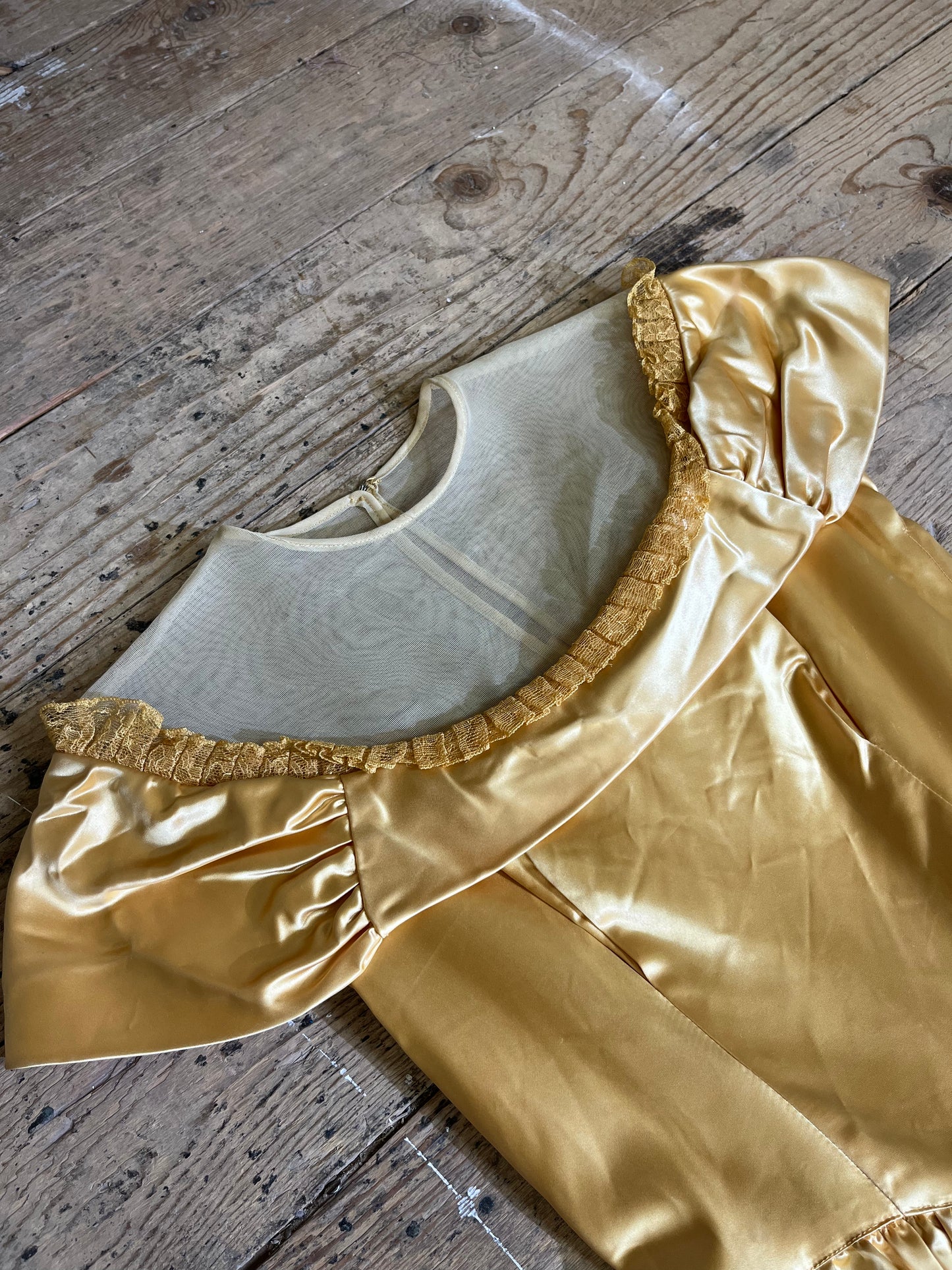 1950s Beauty & The Beast Style Golden Ball Gown