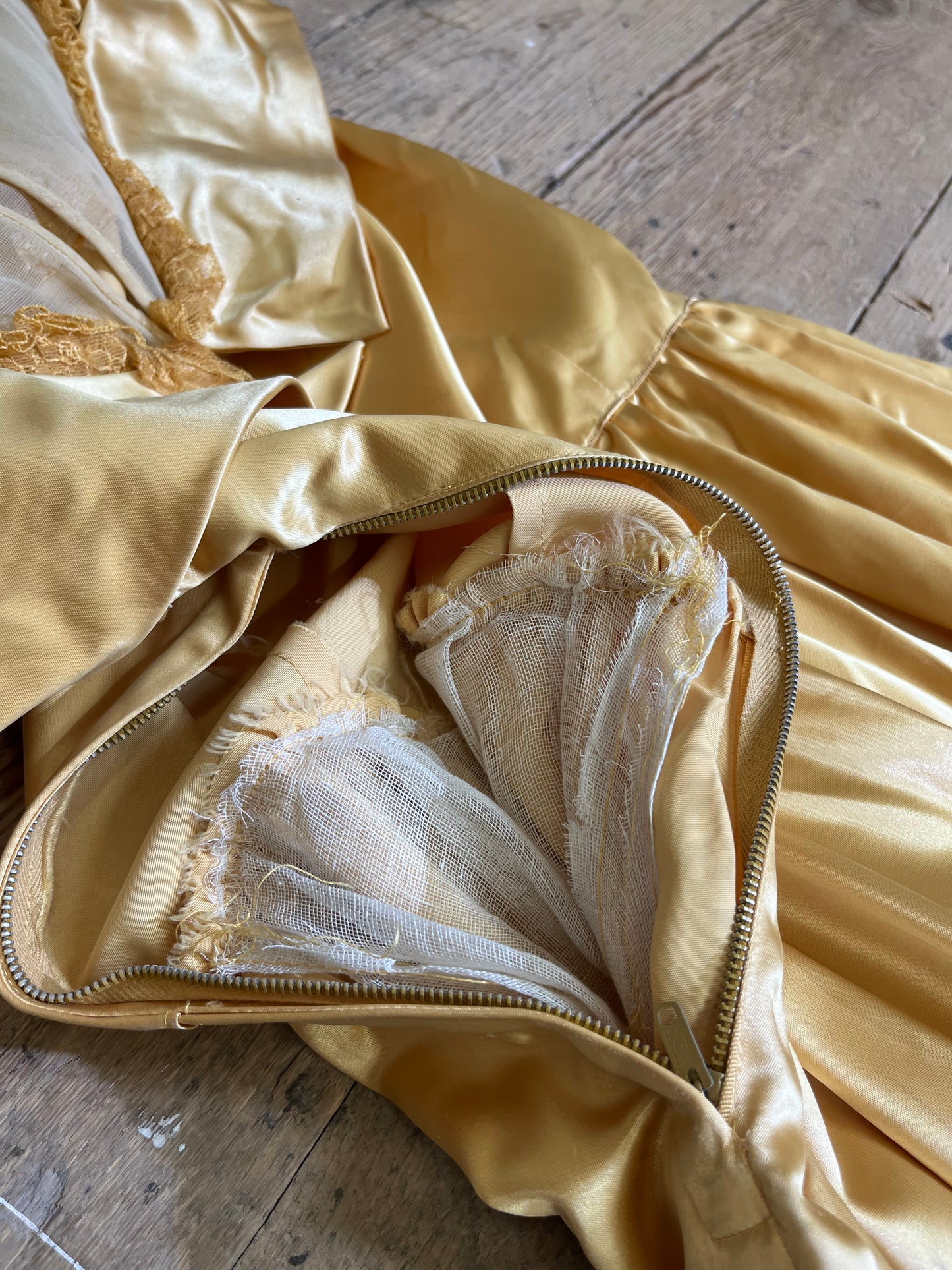 1950s Beauty & The Beast Style Golden Ball Gown