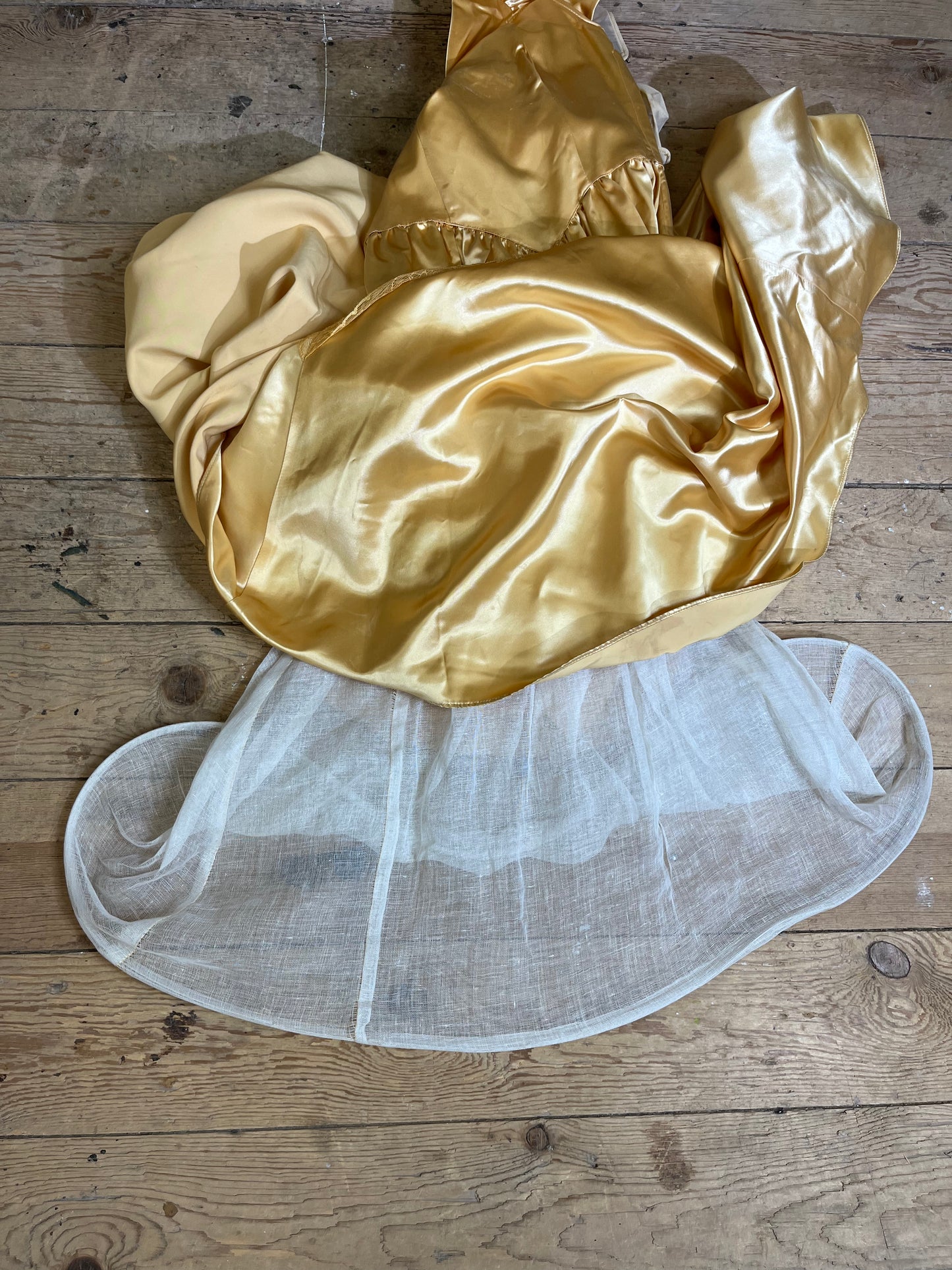 1950s Beauty & The Beast Style Golden Ball Gown