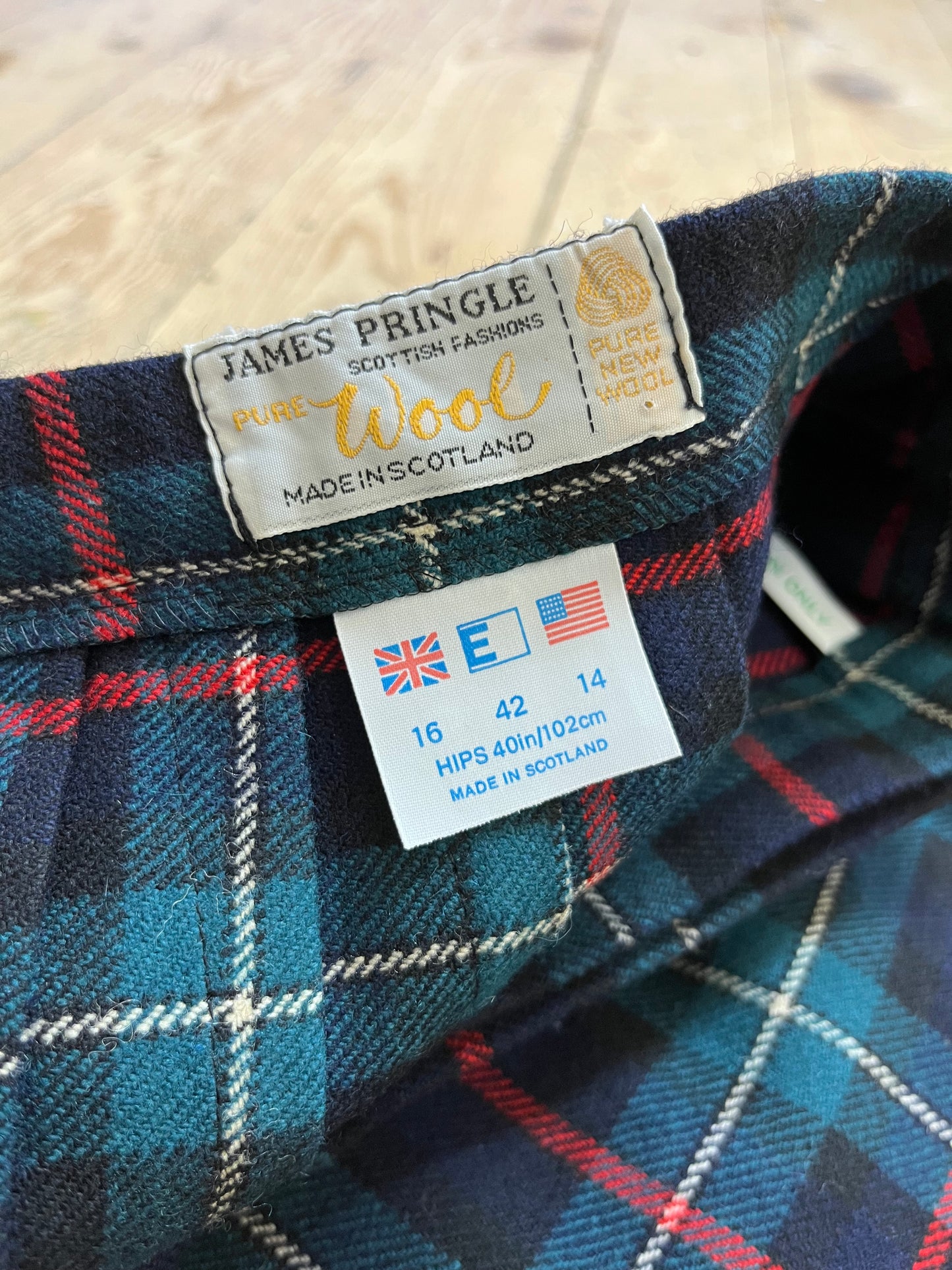 Vintage Wool Plaid Tartan Kilt by James Pringle Scottish Fashions