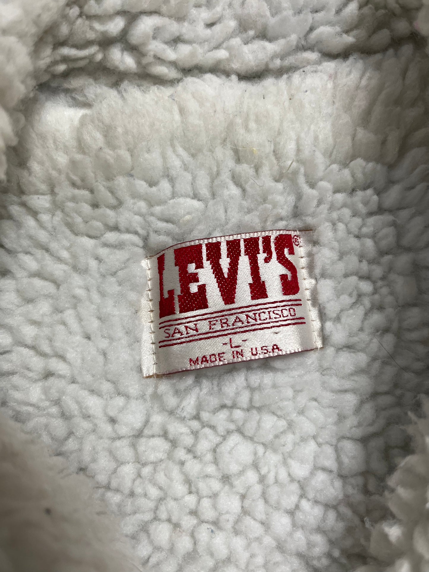 1980s Acid Wash Sherpa-Lined Denim Jacket by LEVI'S