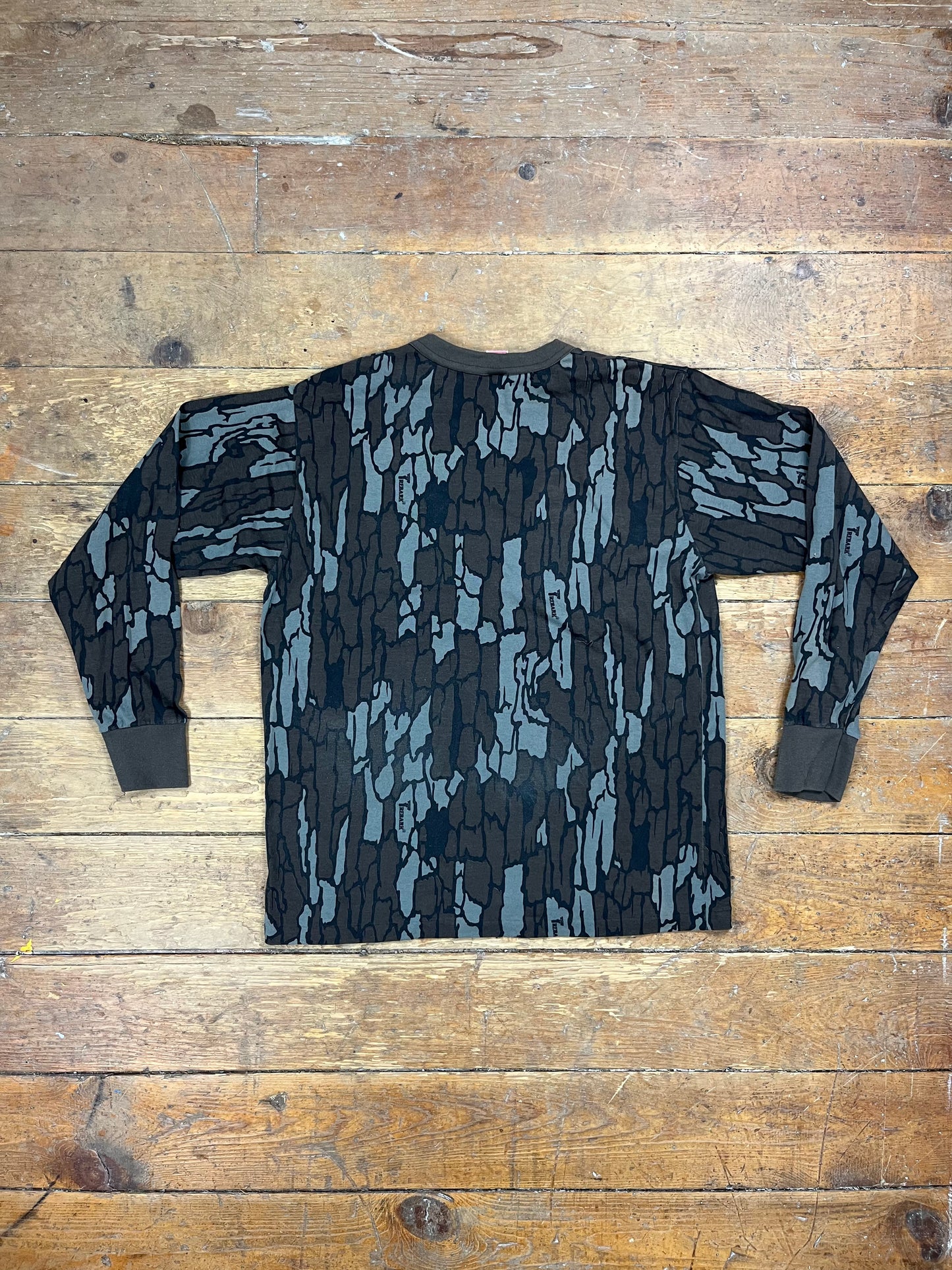 1970s-1980s Woodland Camo Long Sleeve T-Shirt by Trebark