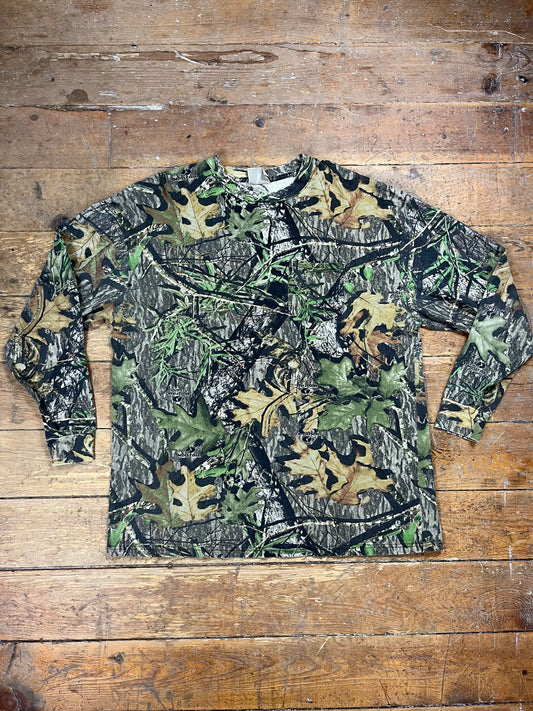 Woodland Camo Single Pocket Long Sleeve T-Shirt by Mossy Oak