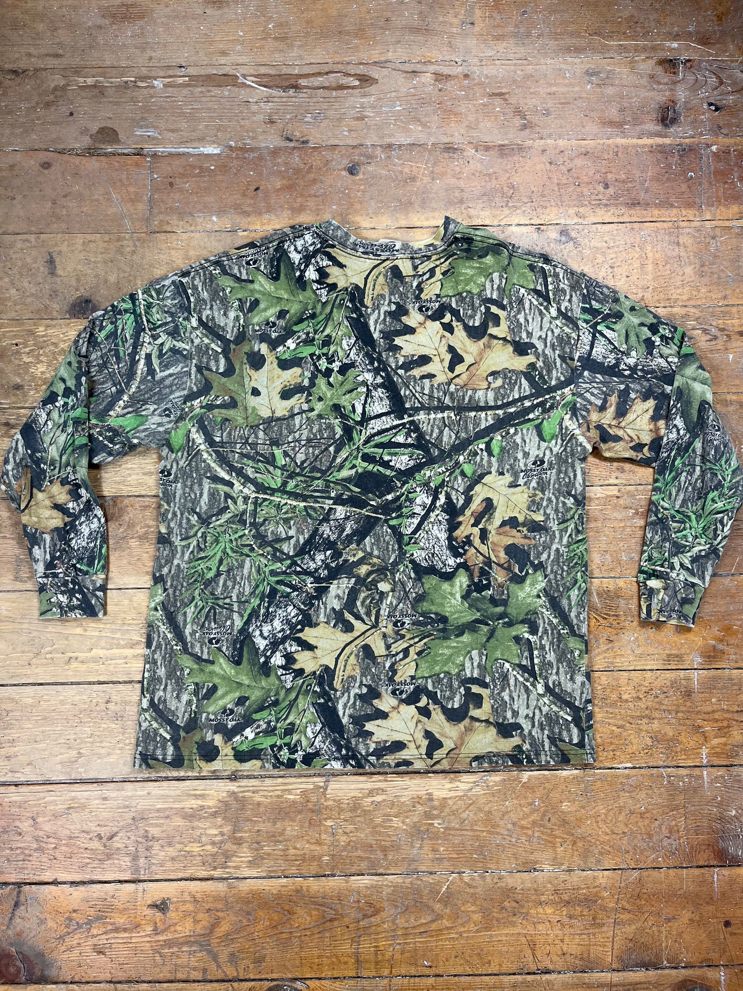 Woodland Camo Single Pocket Long Sleeve T-Shirt by Mossy Oak