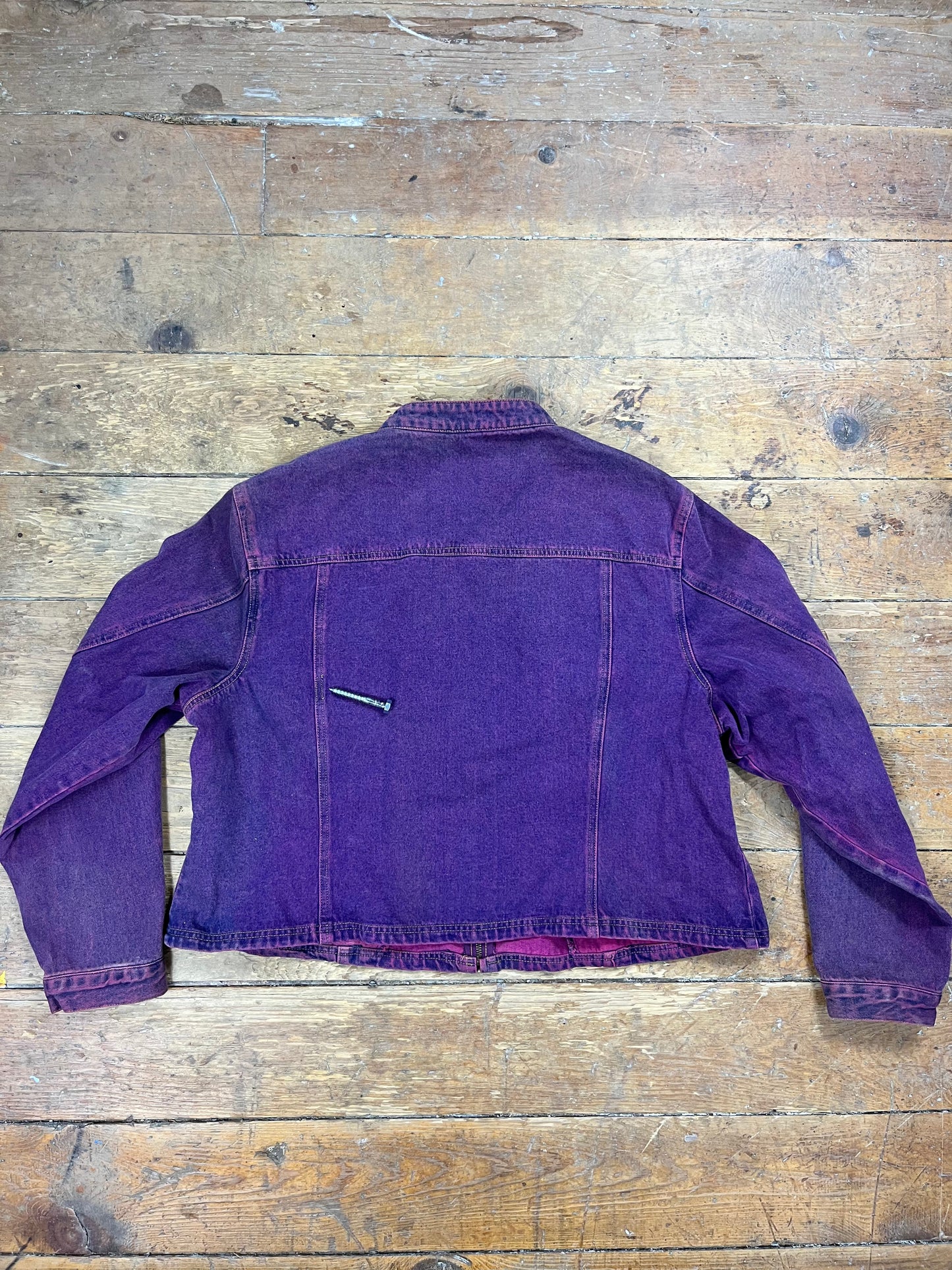 1990s Purple Acid Wash Denim Jeans by Newport News Jeanology