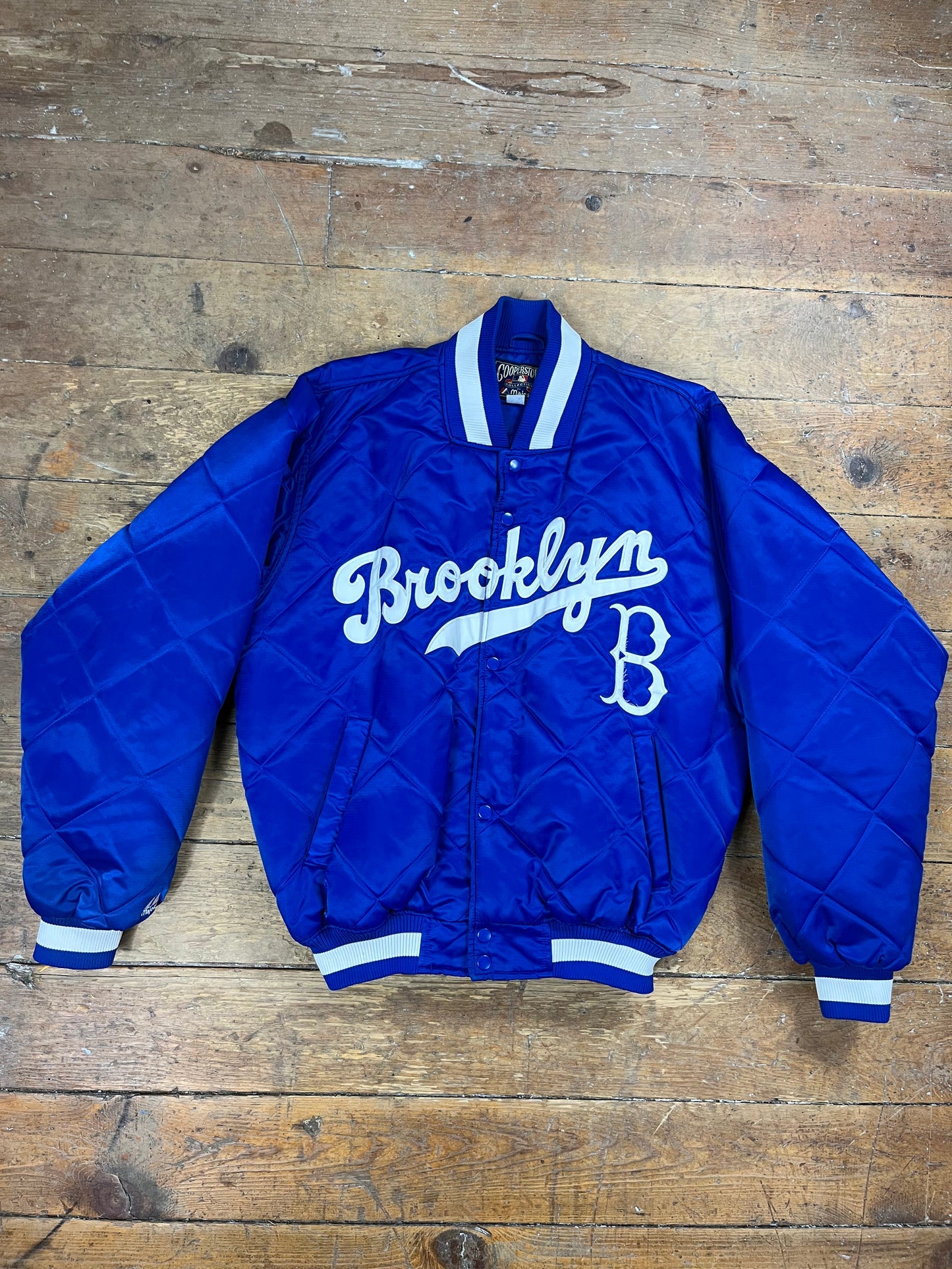 Royal Blue Quilted Brooklyn Dodgers Jacket by Majestic, Cooperstown Collection