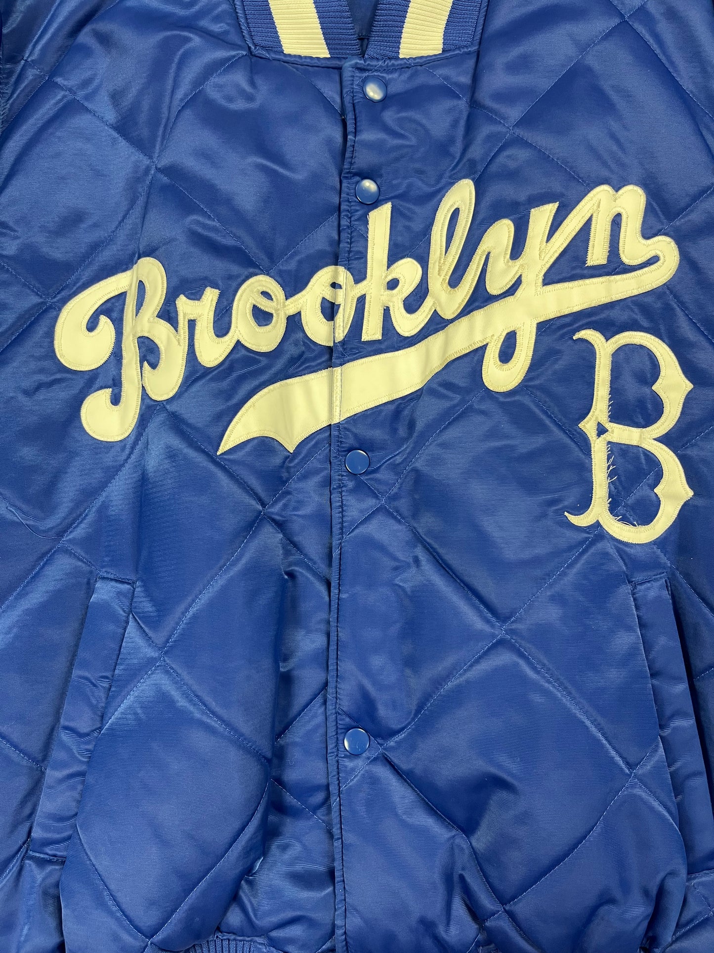 Royal Blue Quilted Brooklyn Dodgers Jacket by Majestic, Cooperstown Collection