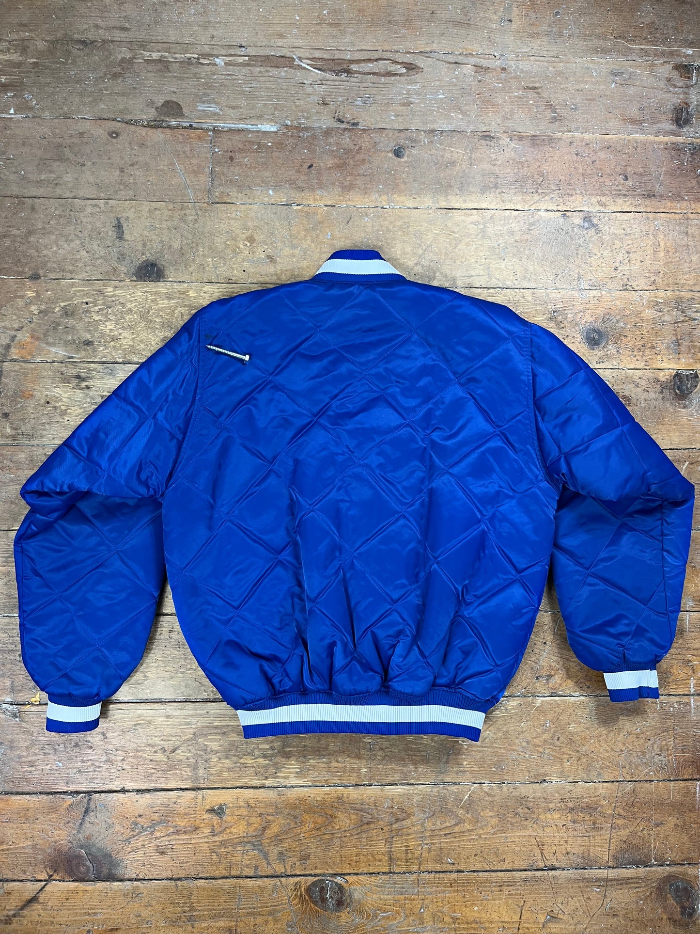 Royal Blue Quilted Brooklyn Dodgers Jacket by Majestic, Cooperstown Collection