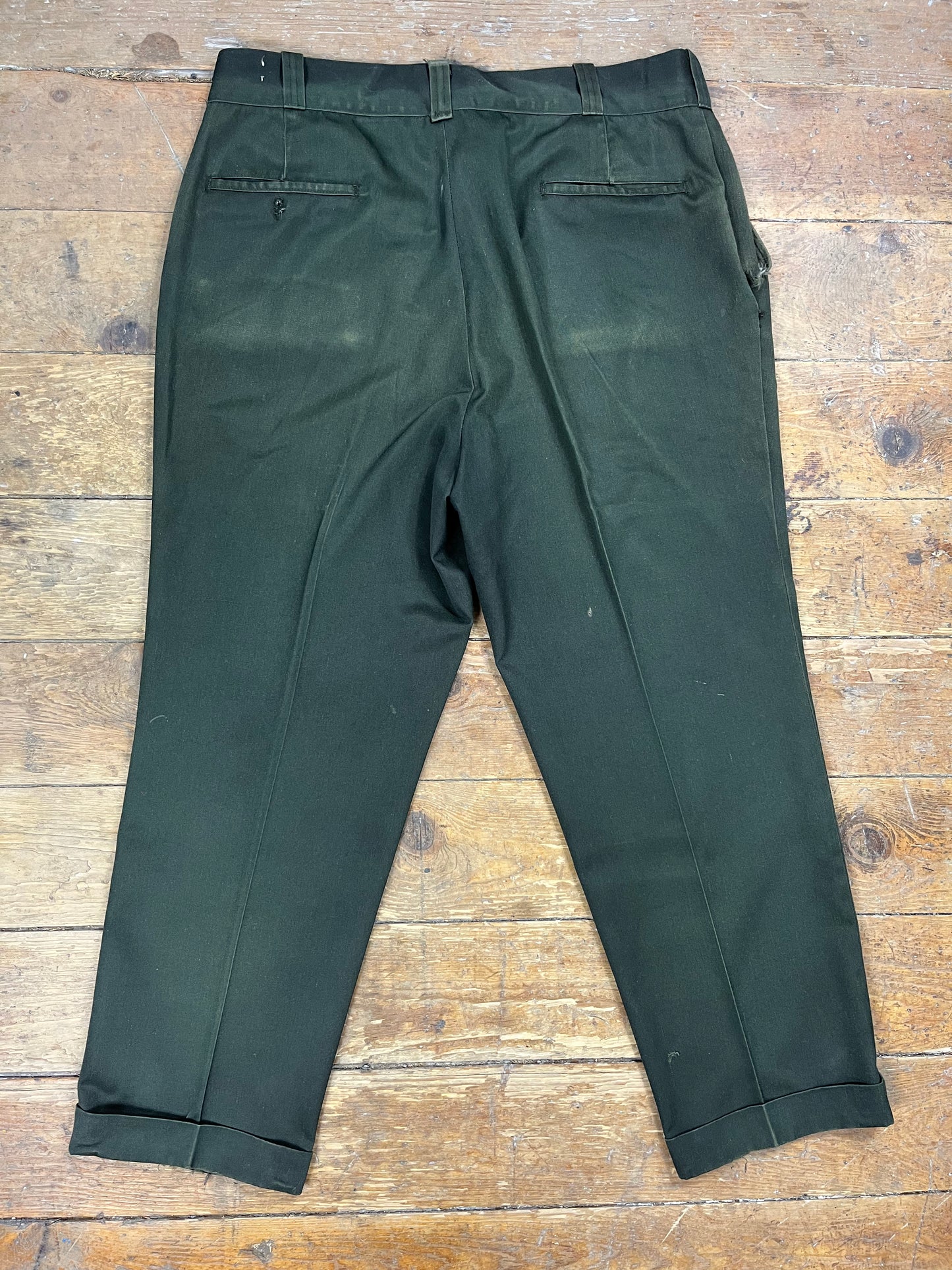 1970s Forest Green Twill Trousers by BIG MAC, JCPenney