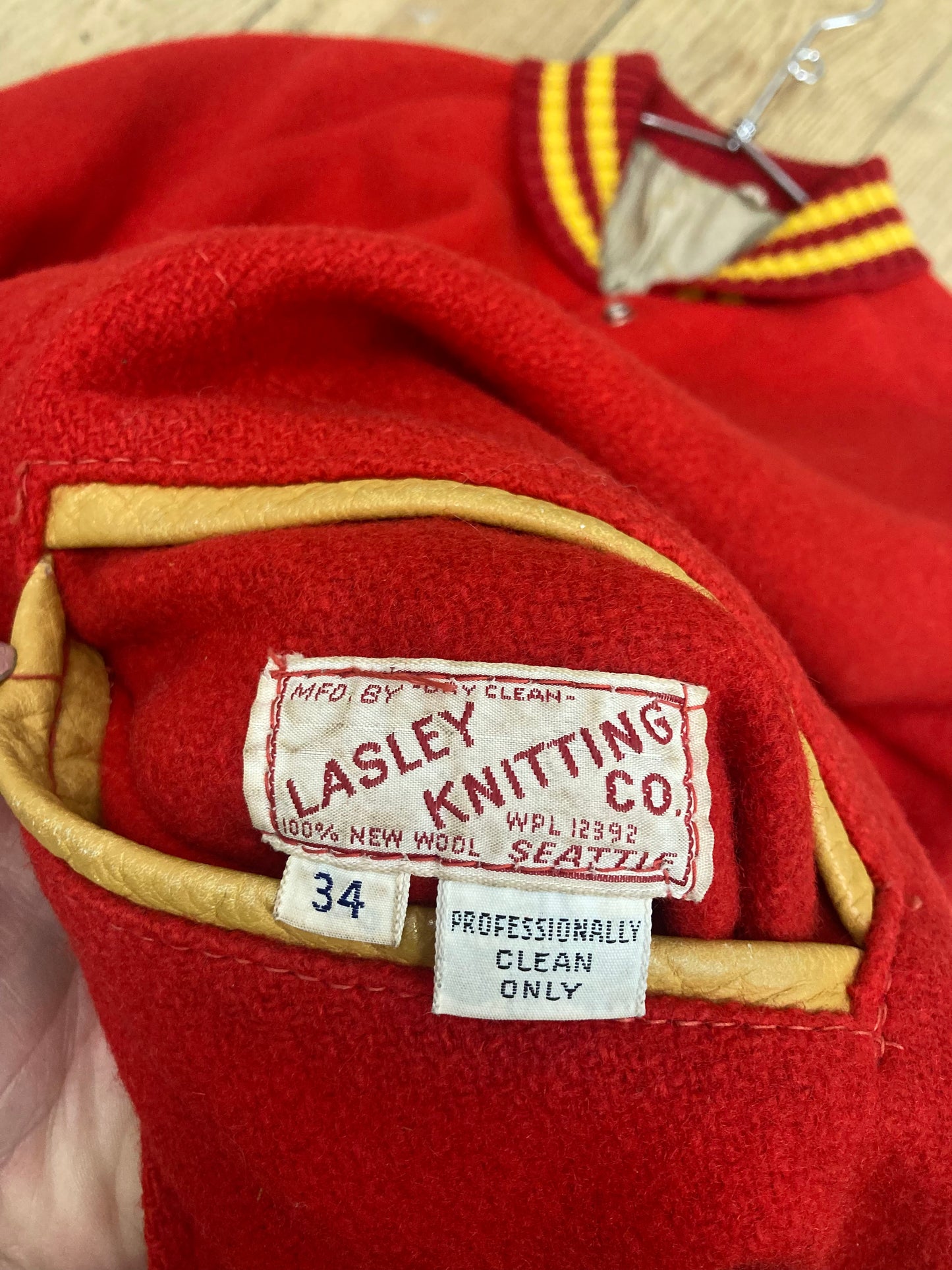 1960s Vintage Red & Yellow Sport Coat by Lasley Knitting Co.