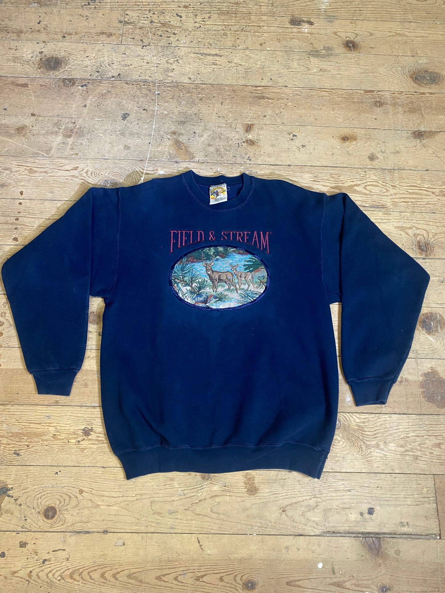 1990s Embroidered Crewneck Sweatshirt by Field and Stream