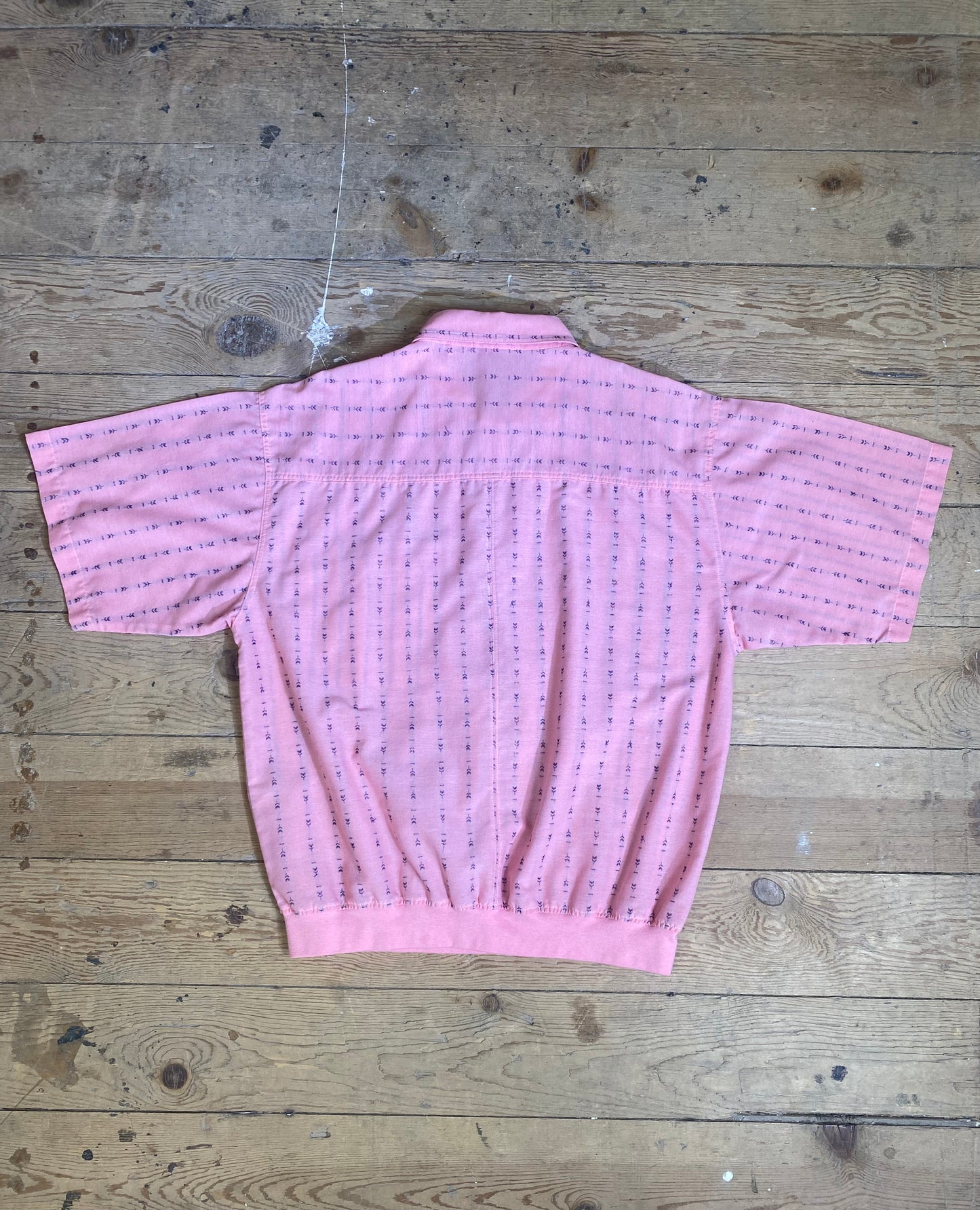 1990s Pink Patterned Popover Shirt by CC Sport