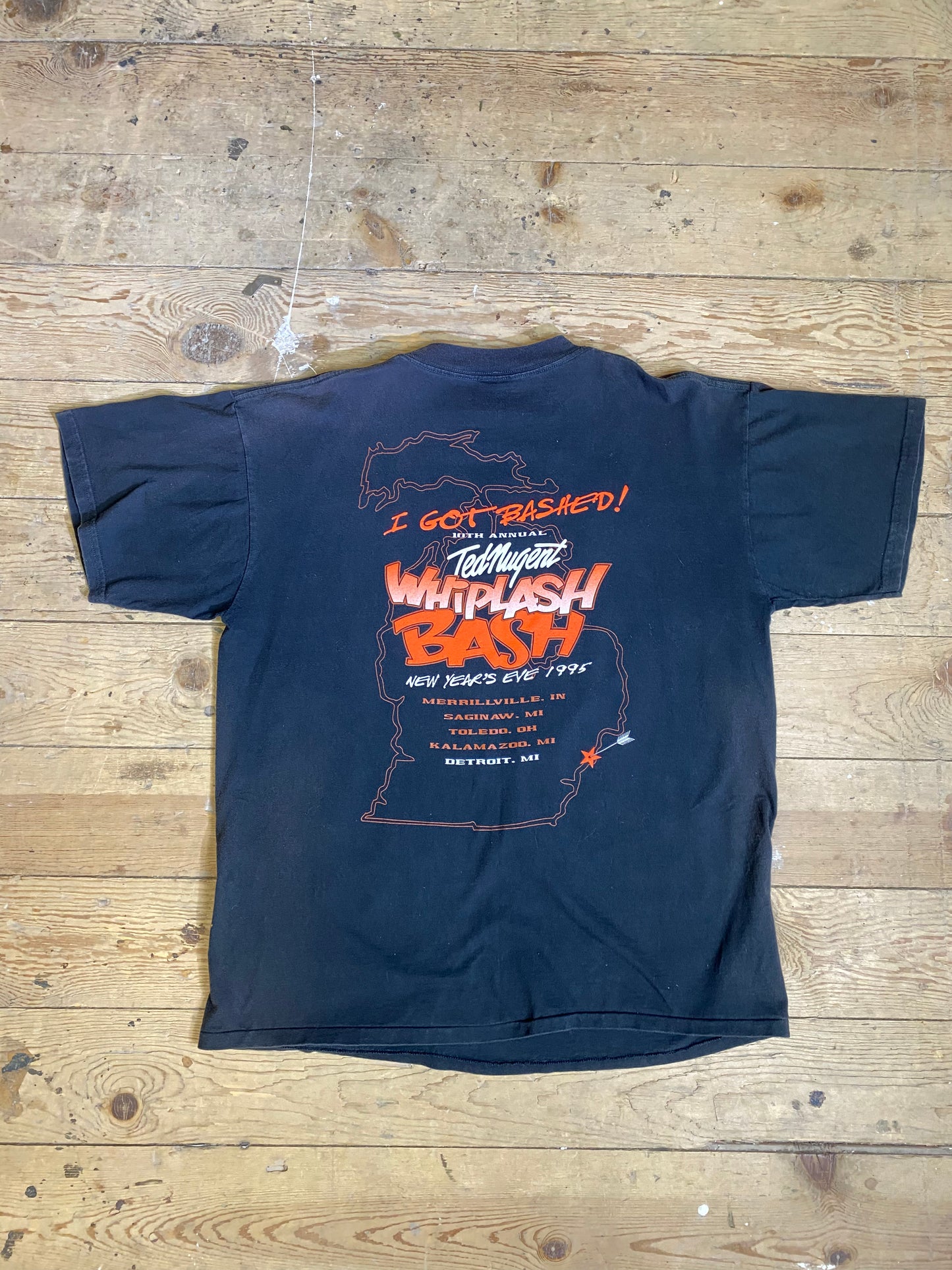 1995 Ted Nugent Whiplash Bash Graphic T-Shirt by Tultex