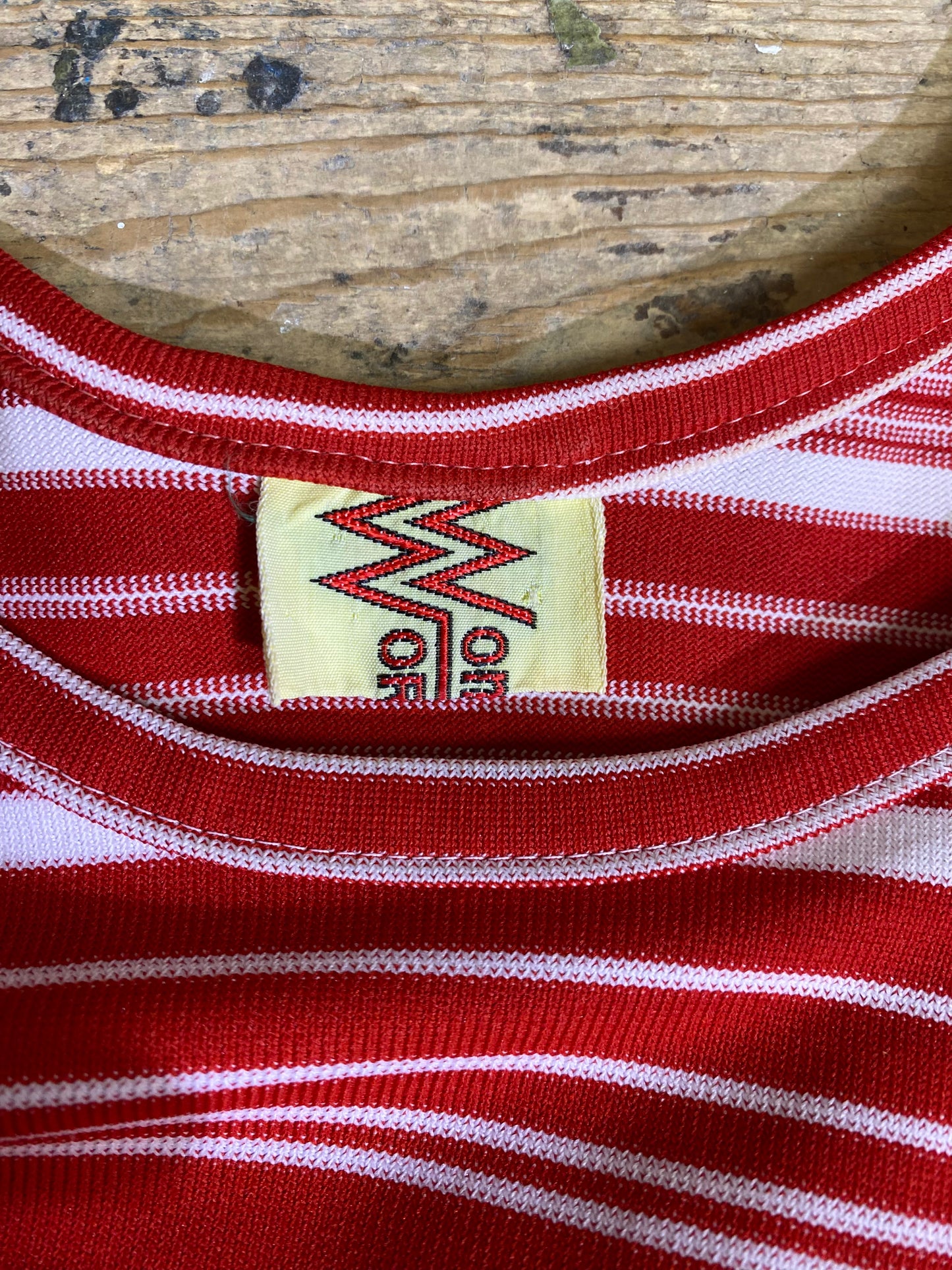 1980s Red and White Striped Tank Top by Women's World