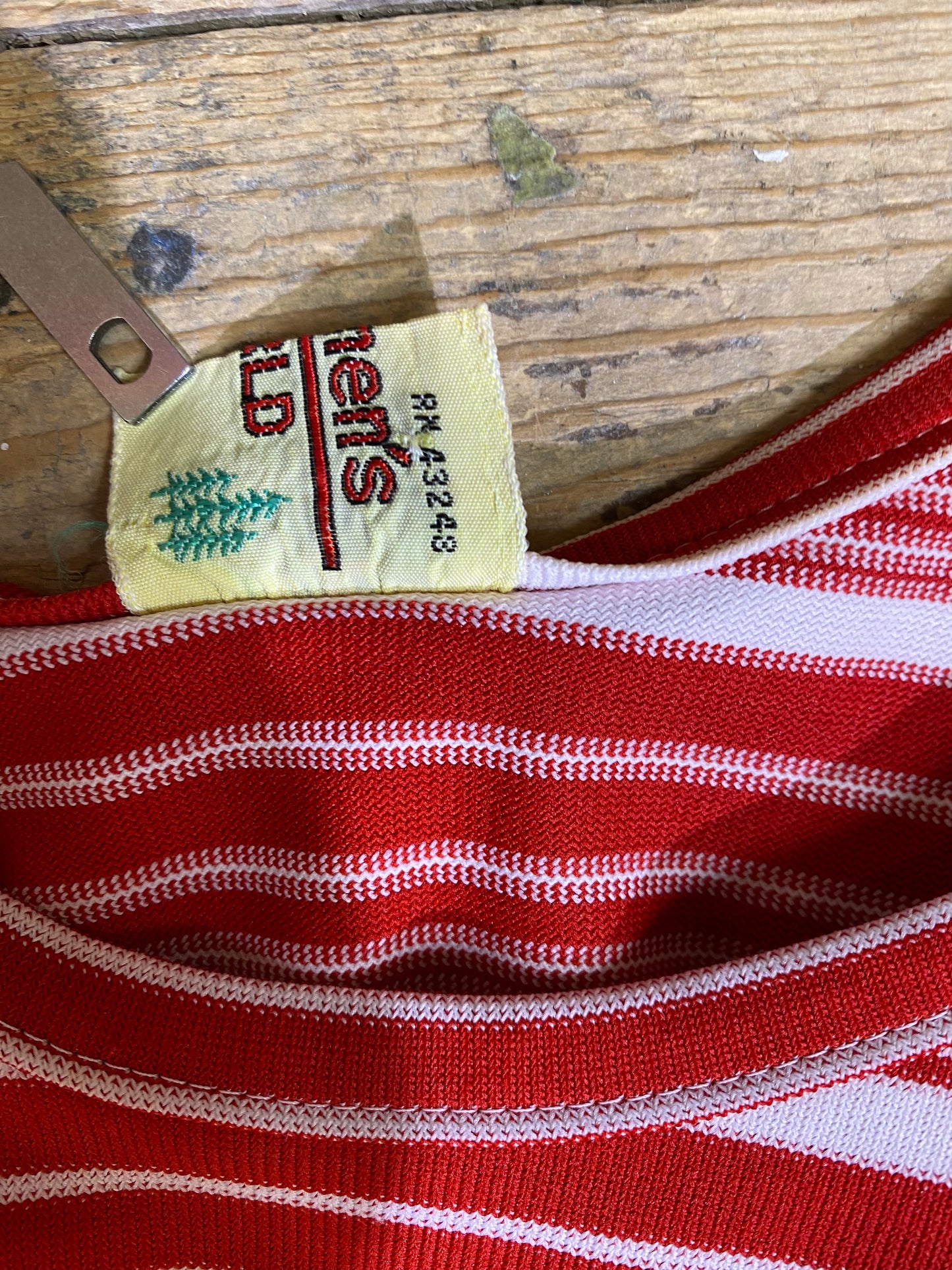 1980s Red and White Striped Tank Top by Women's World