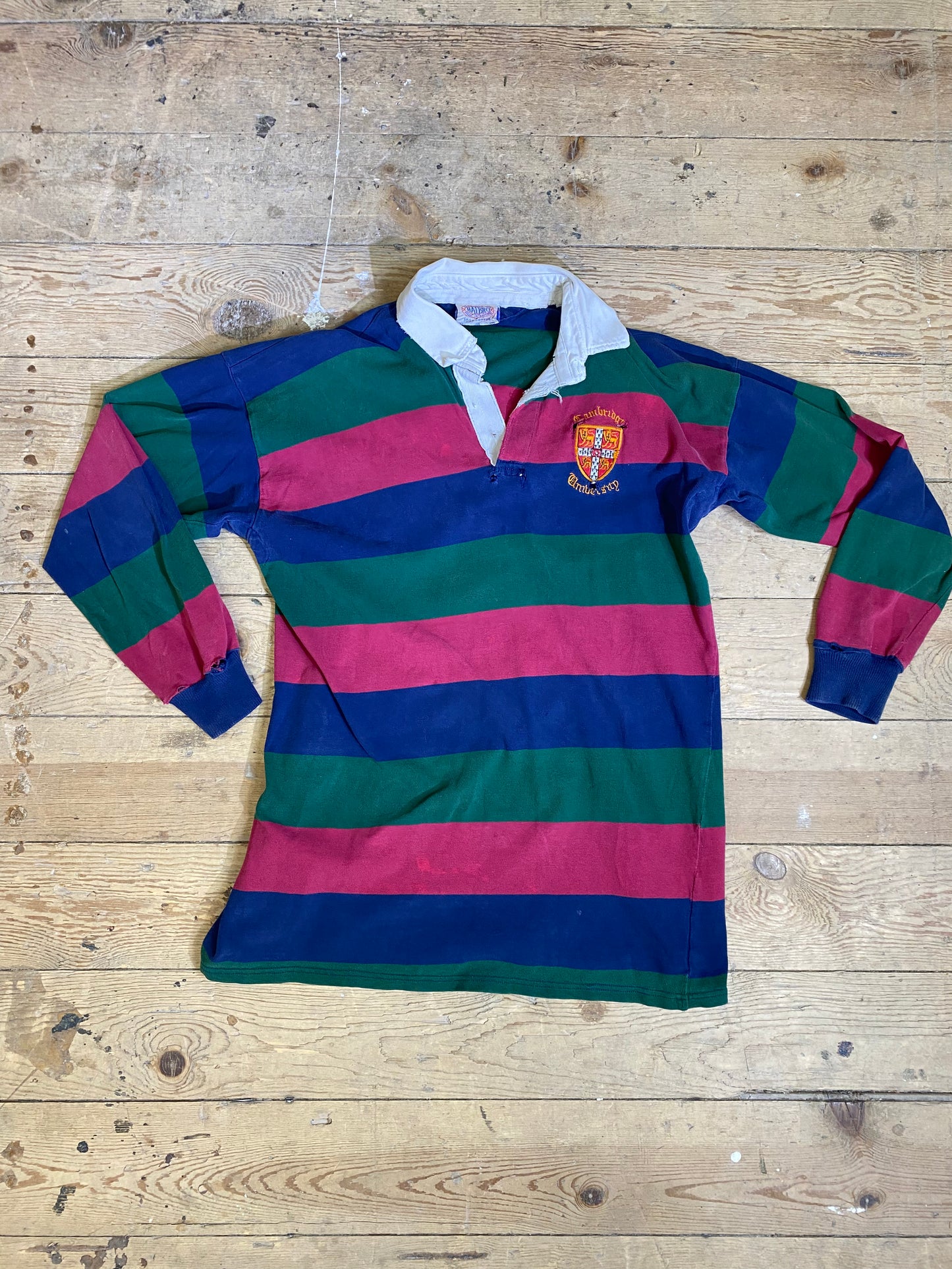 Vintage Cambridge University Rugby Polo Shirt by Halbro