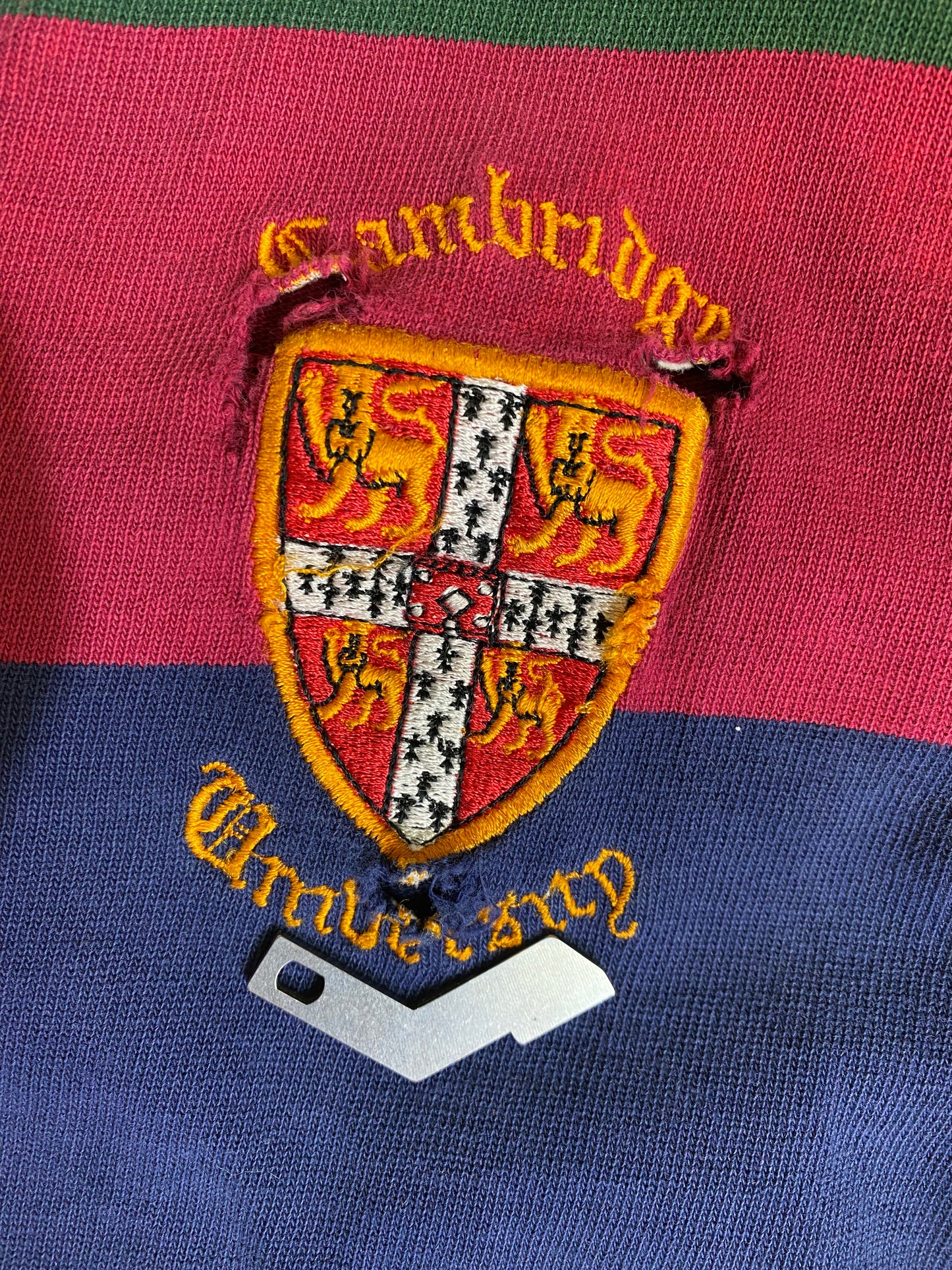 Vintage Cambridge University Rugby Polo Shirt by Halbro