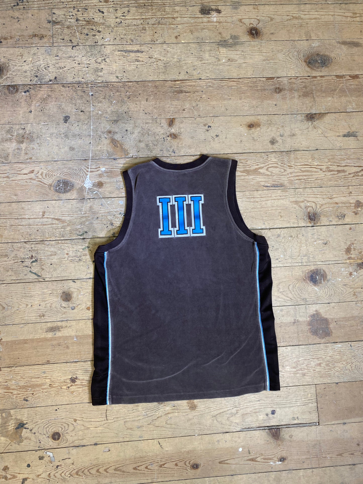 Y2K Era Queens III Brown Velour Jersey by Adidas