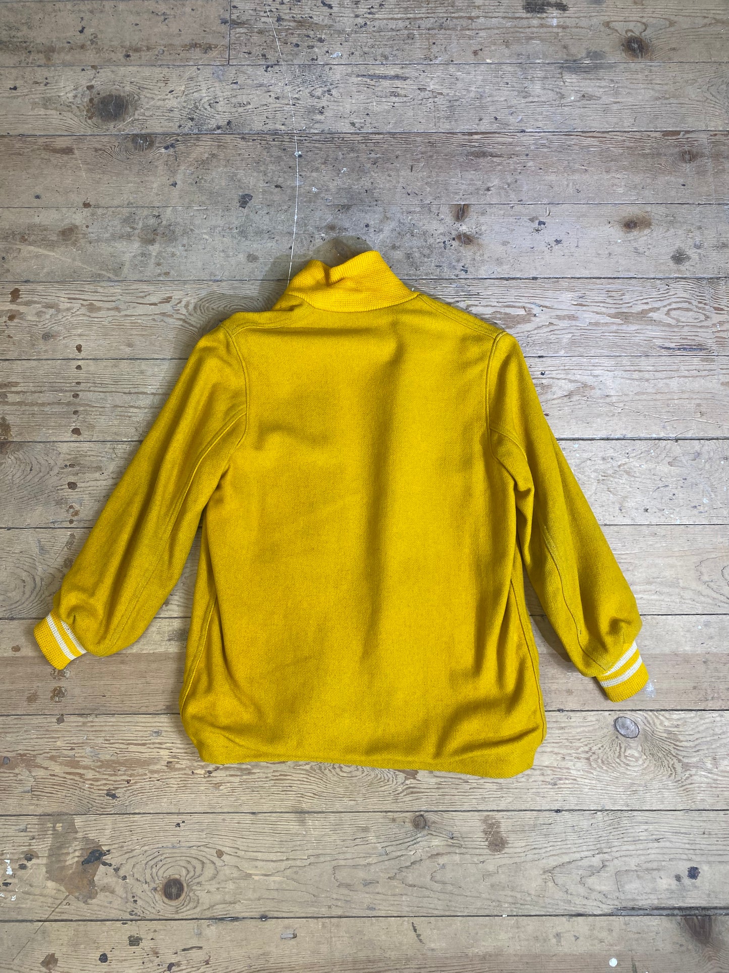 1950s-1960s Wool Yellow Lettermen's Jacket by Sportscraft