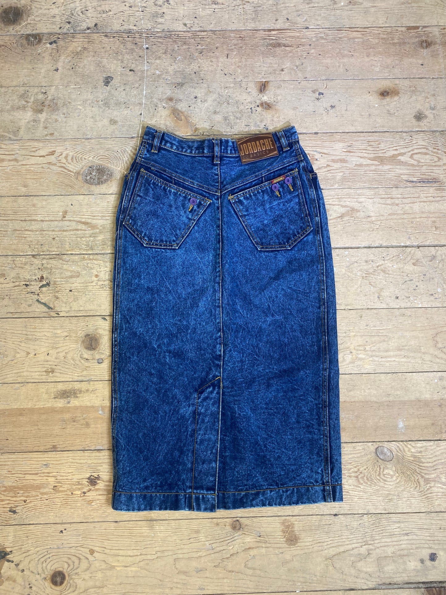 Vintage Acid Wash Denim Skirt by JORDACHE Basics