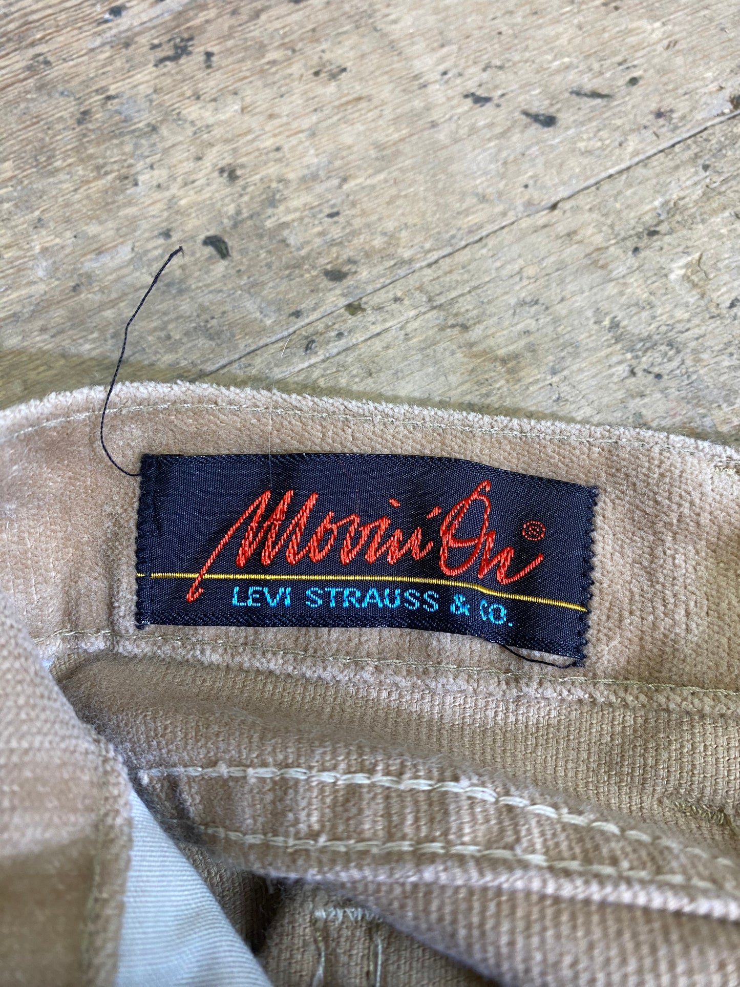 1970s Tan Corduroy "Movin' On" Flare Leg Pants by Levi's